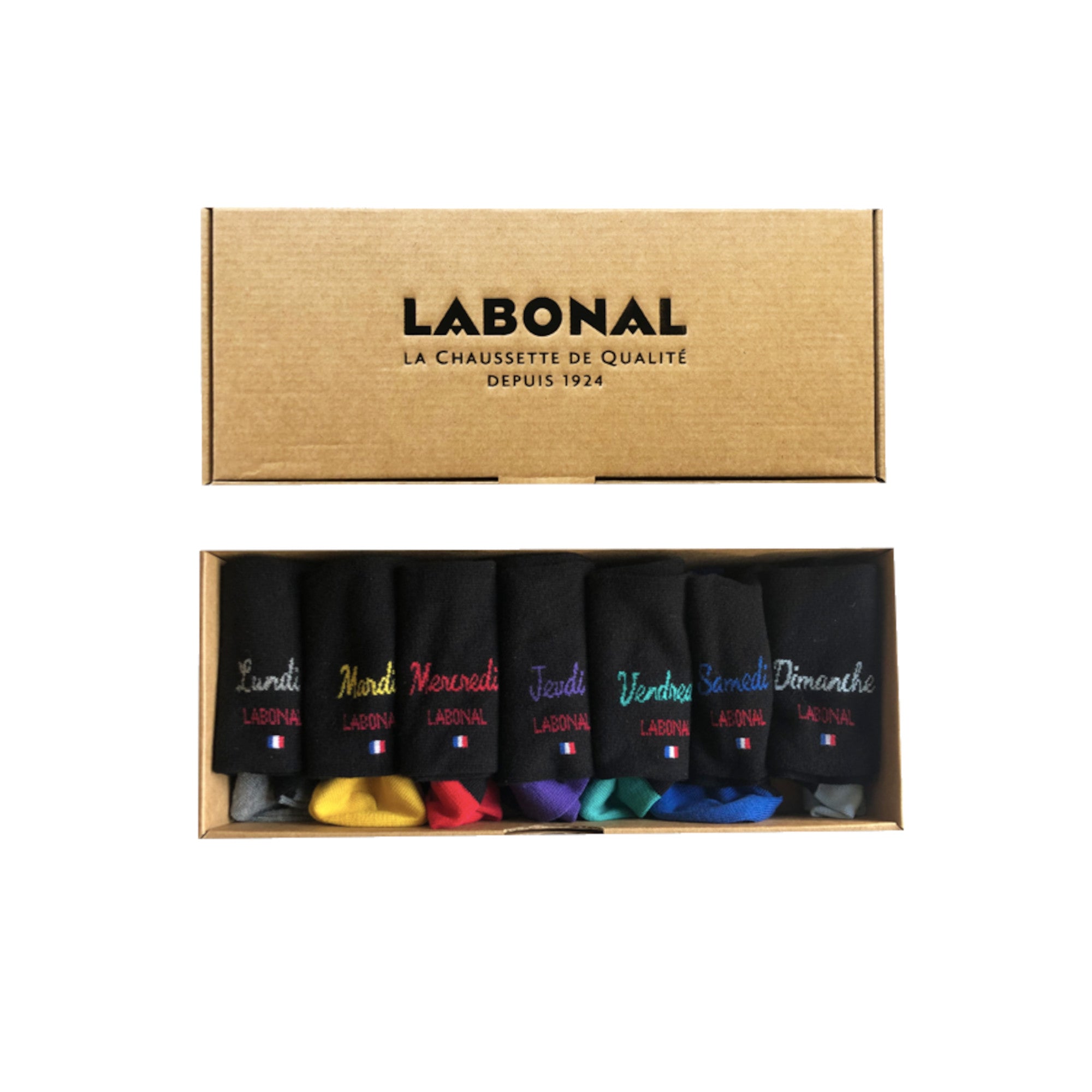 Coffret Semainier Homme Coton Noir