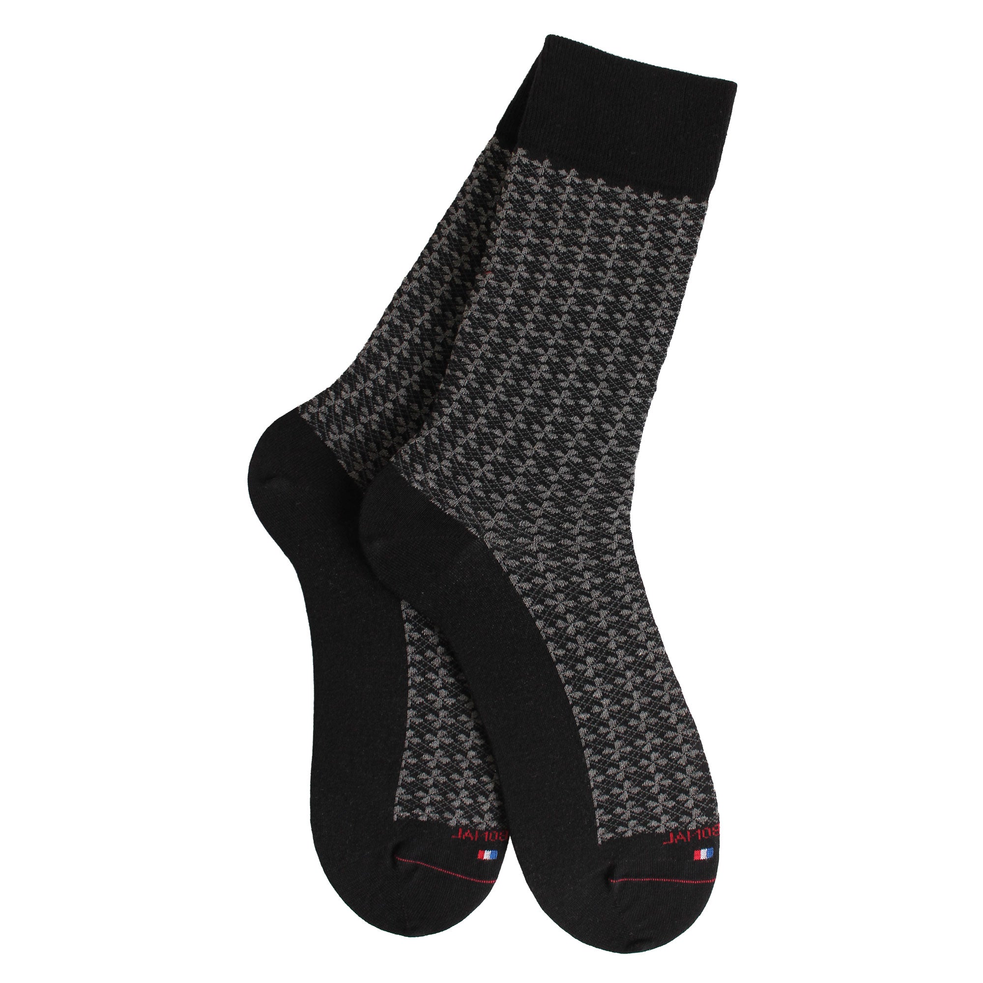 Chaussettes coton noir motif croix