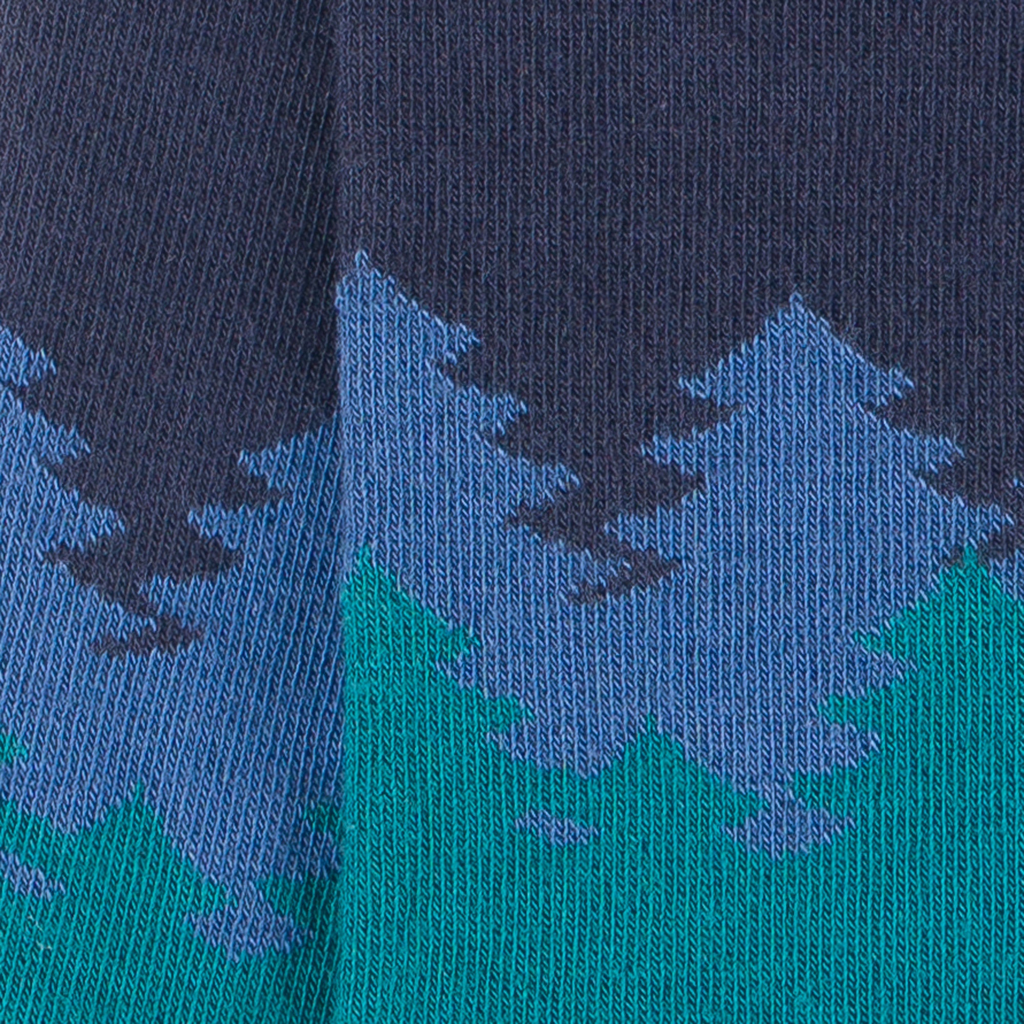 Chaussettes en coton Vert foncé - Motif forêt sapins