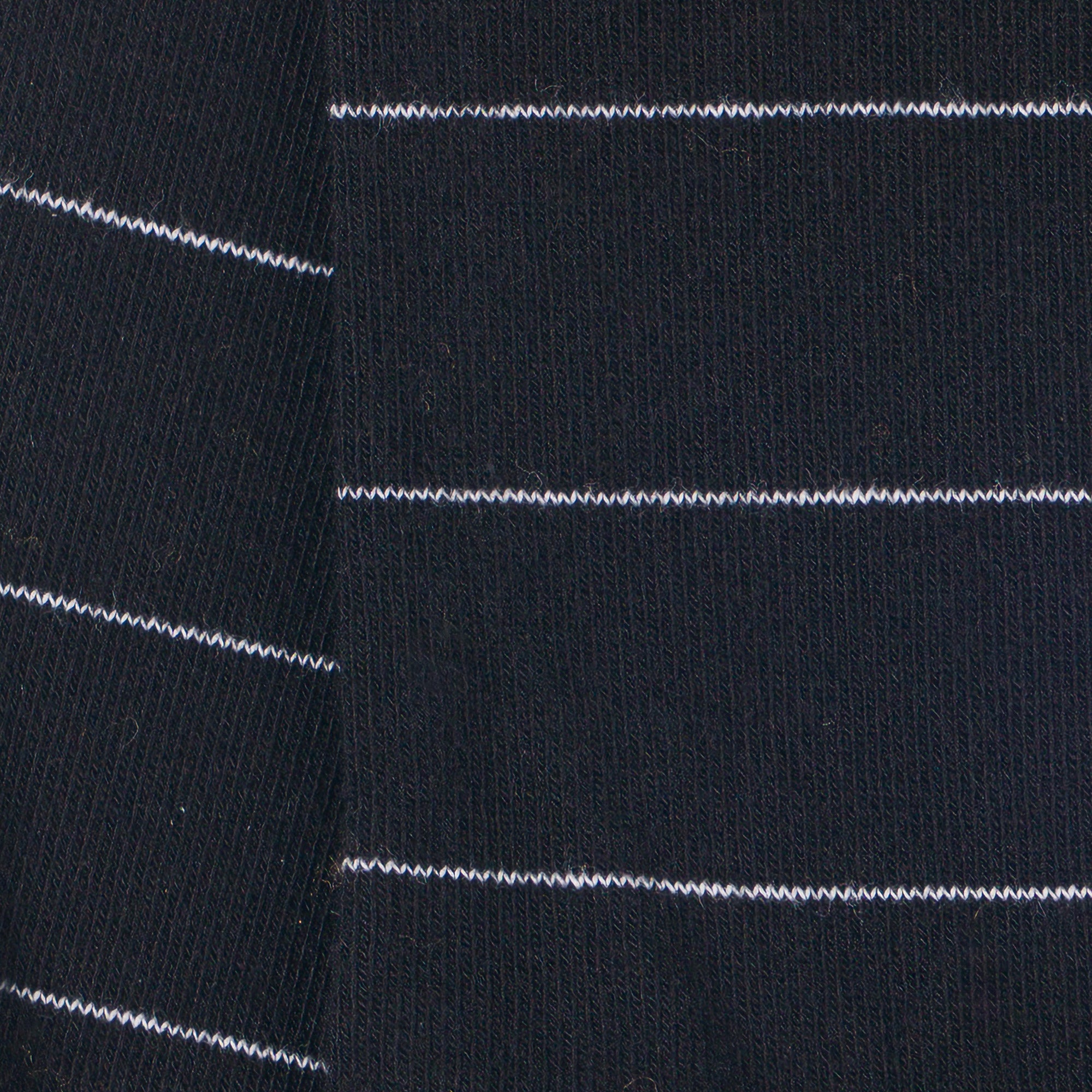 Chaussettes en coton Noir - Motifs fines rayures