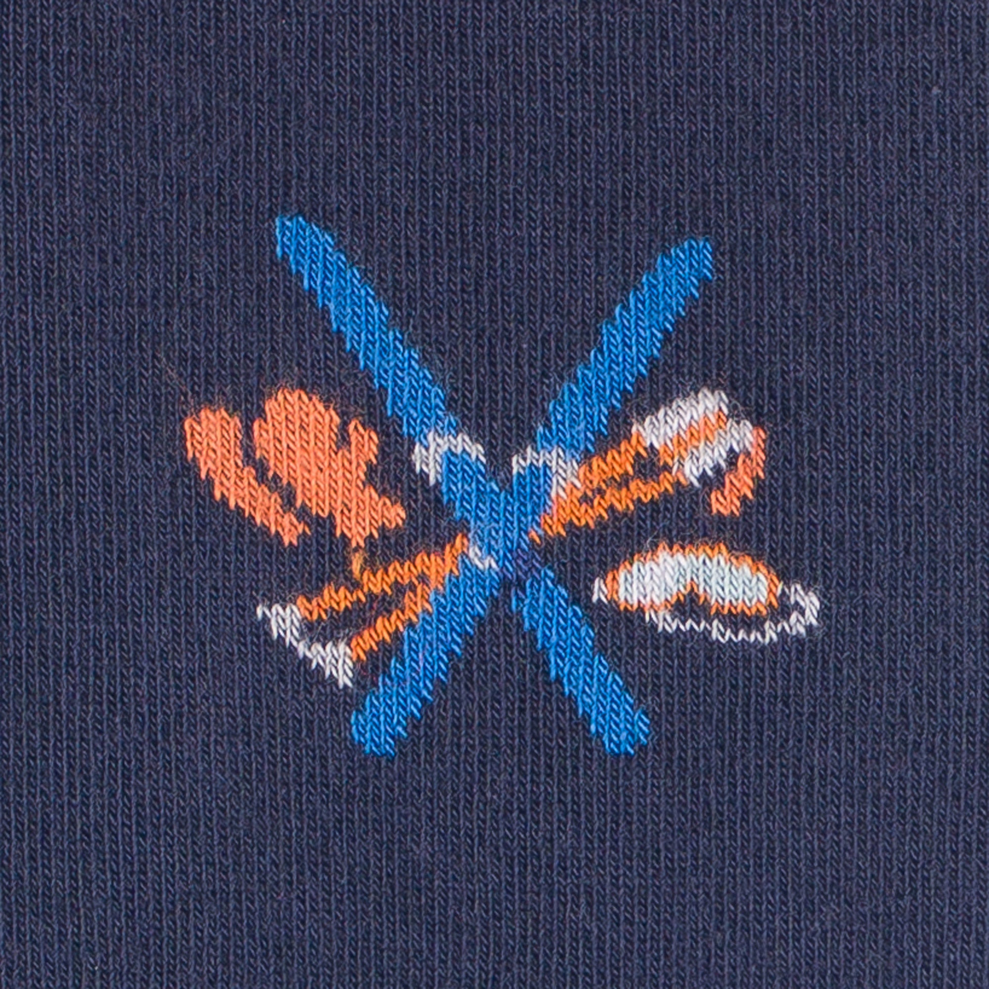 Chaussettes en coton Marine - Motifs skis croisés