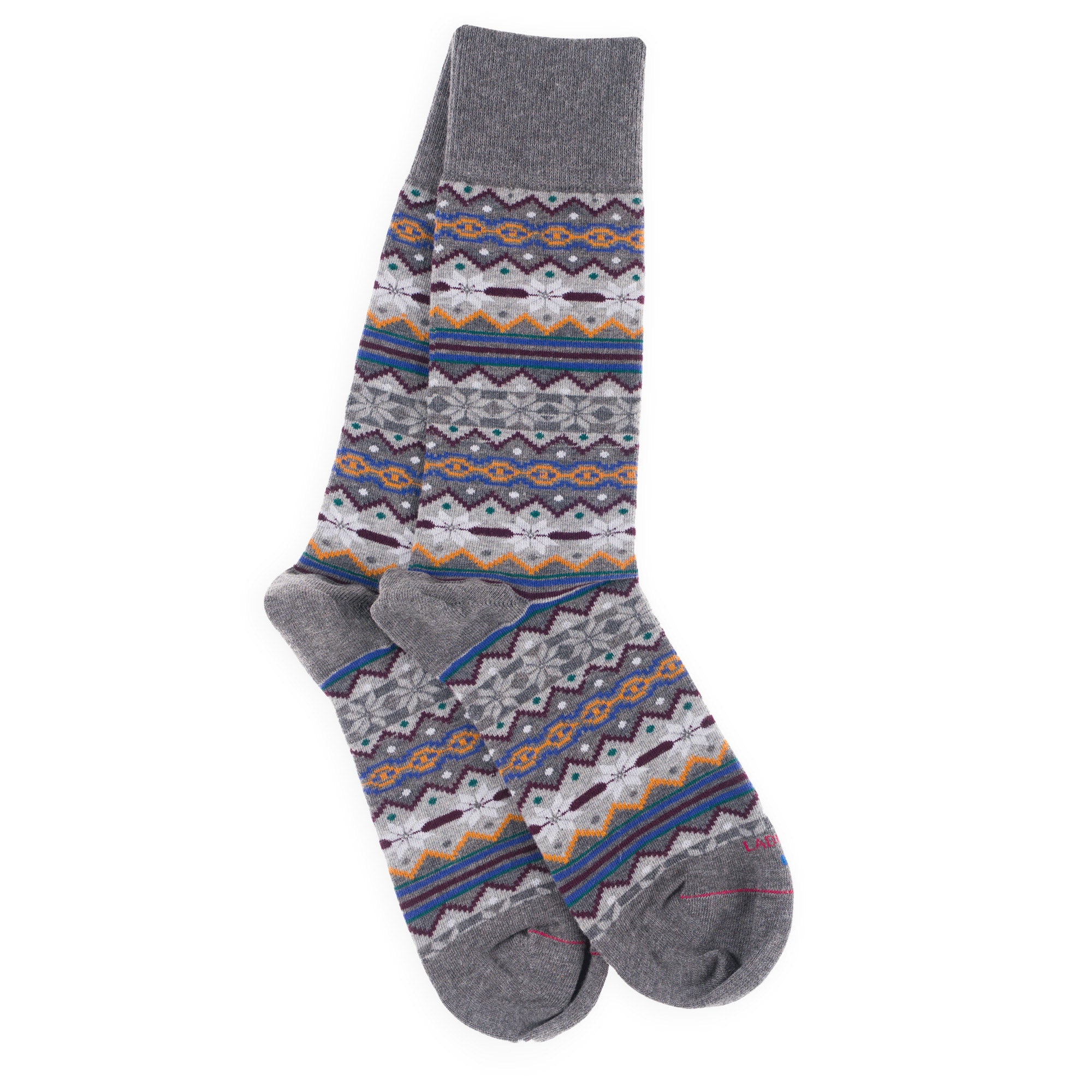 Chaussettes en coton Gris foncé - Style norvégien
