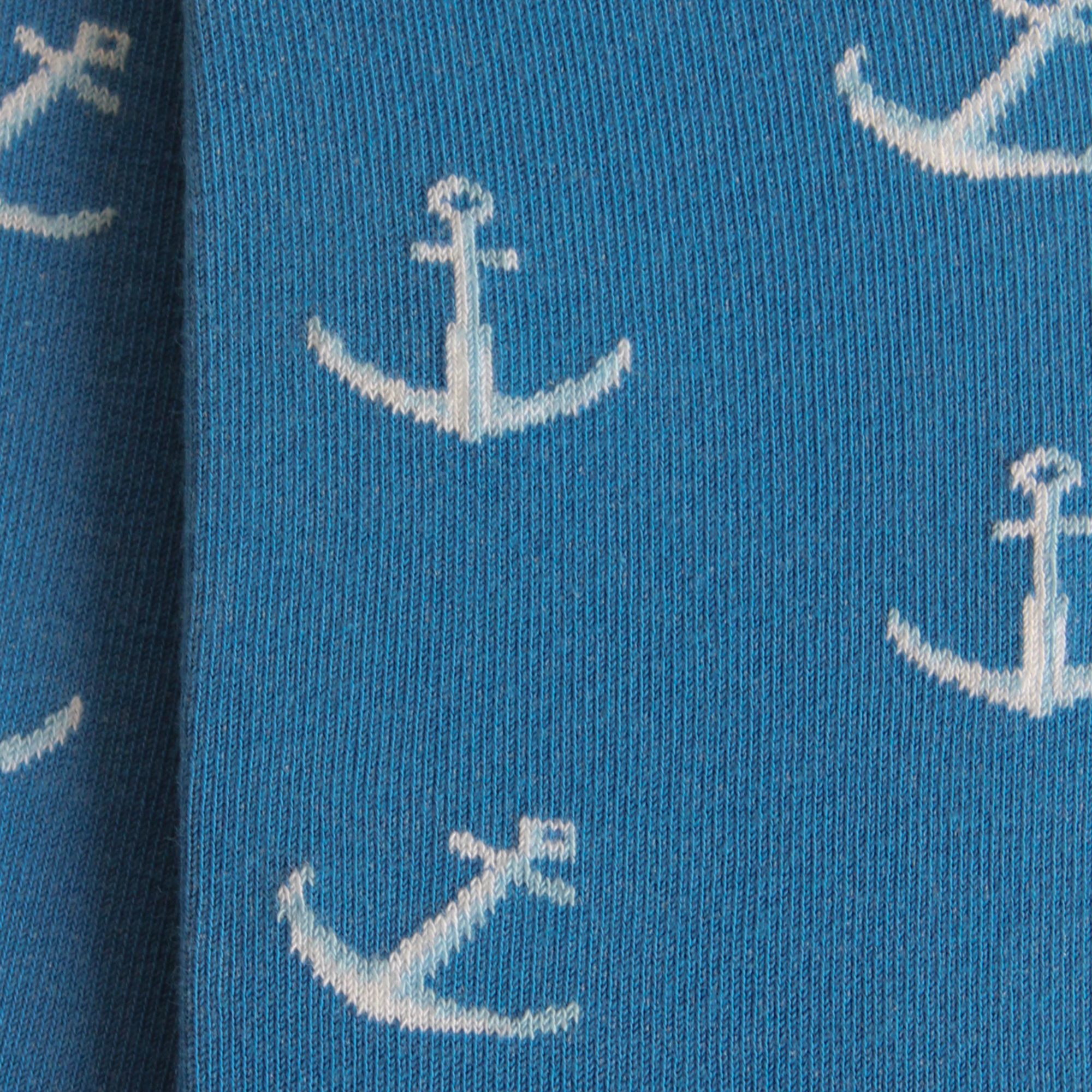 Chaussettes en coton Bleu azur - Semis ancres