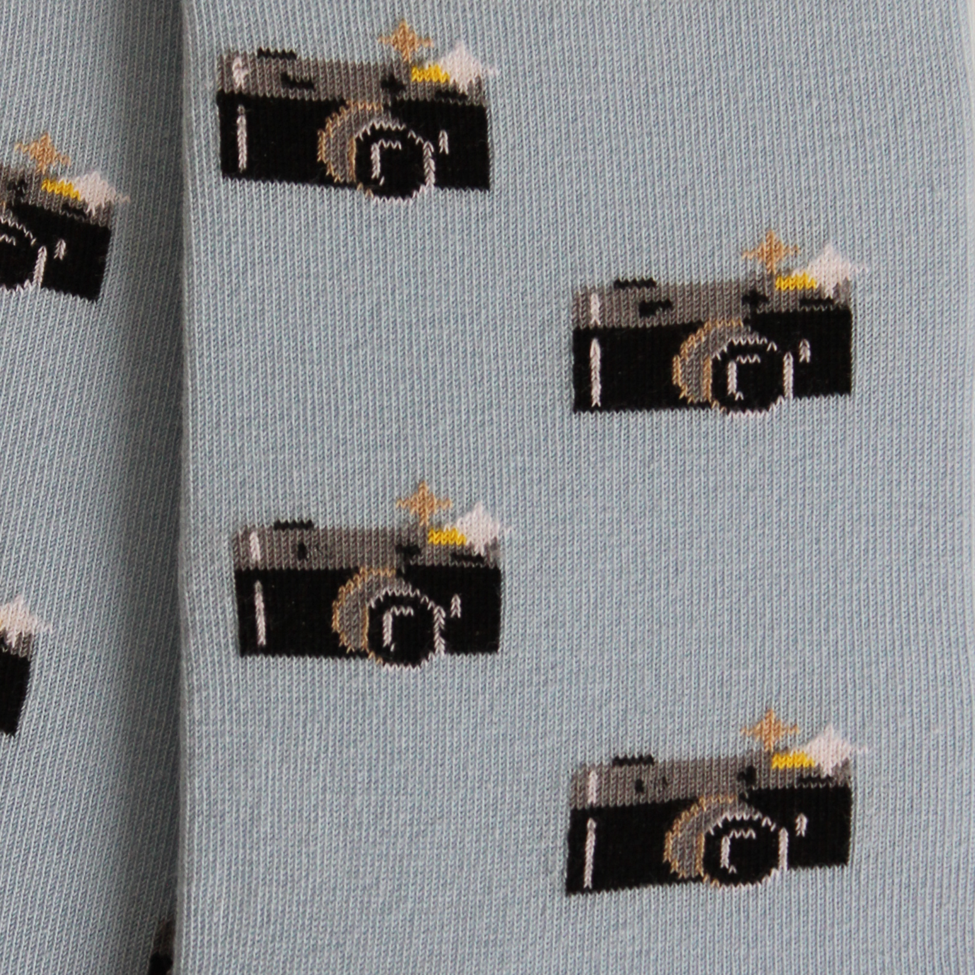 Chaussettes en coton Bleu ciel - Motifs appareils photo