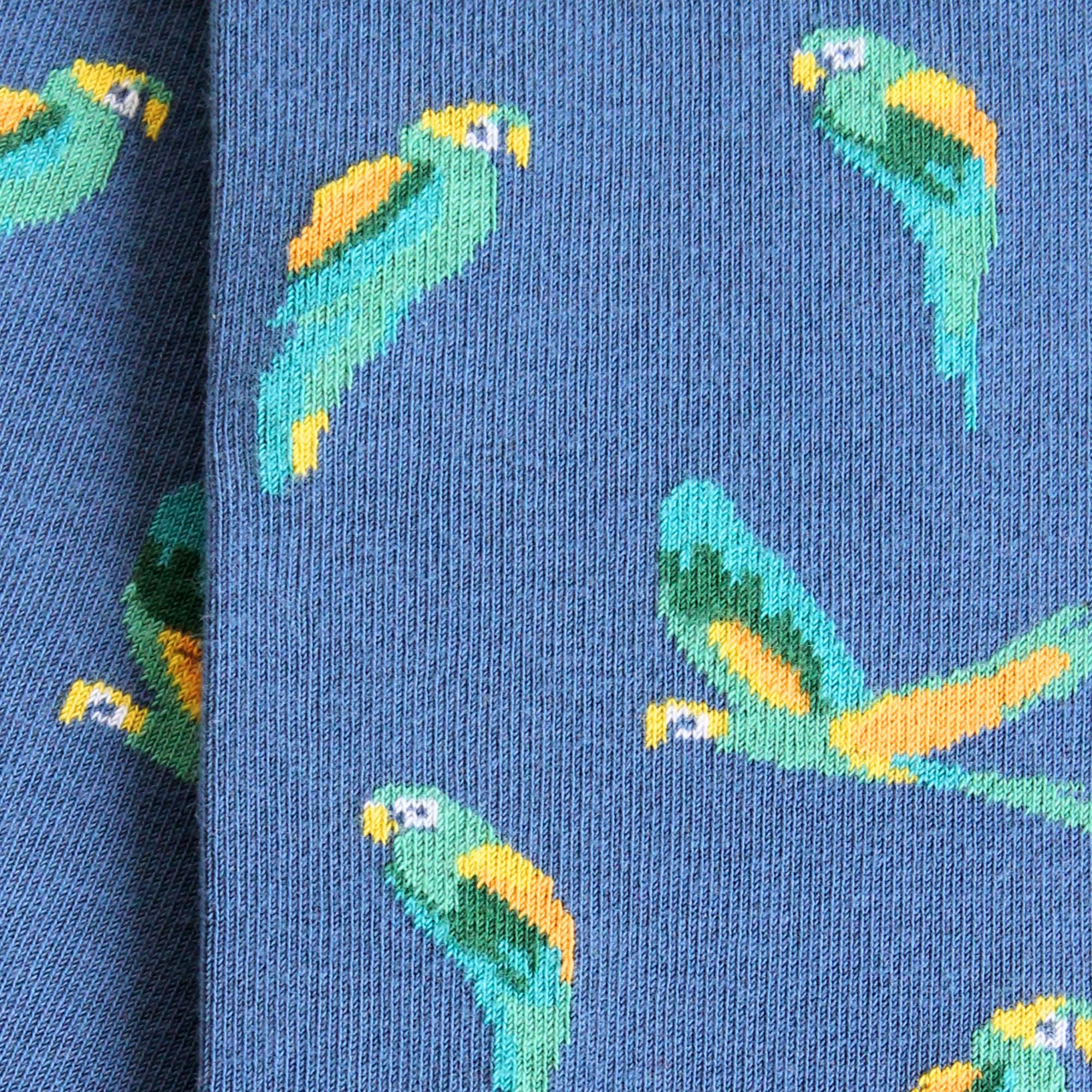 Chaussettes en coton Bleu - Semis perroquets