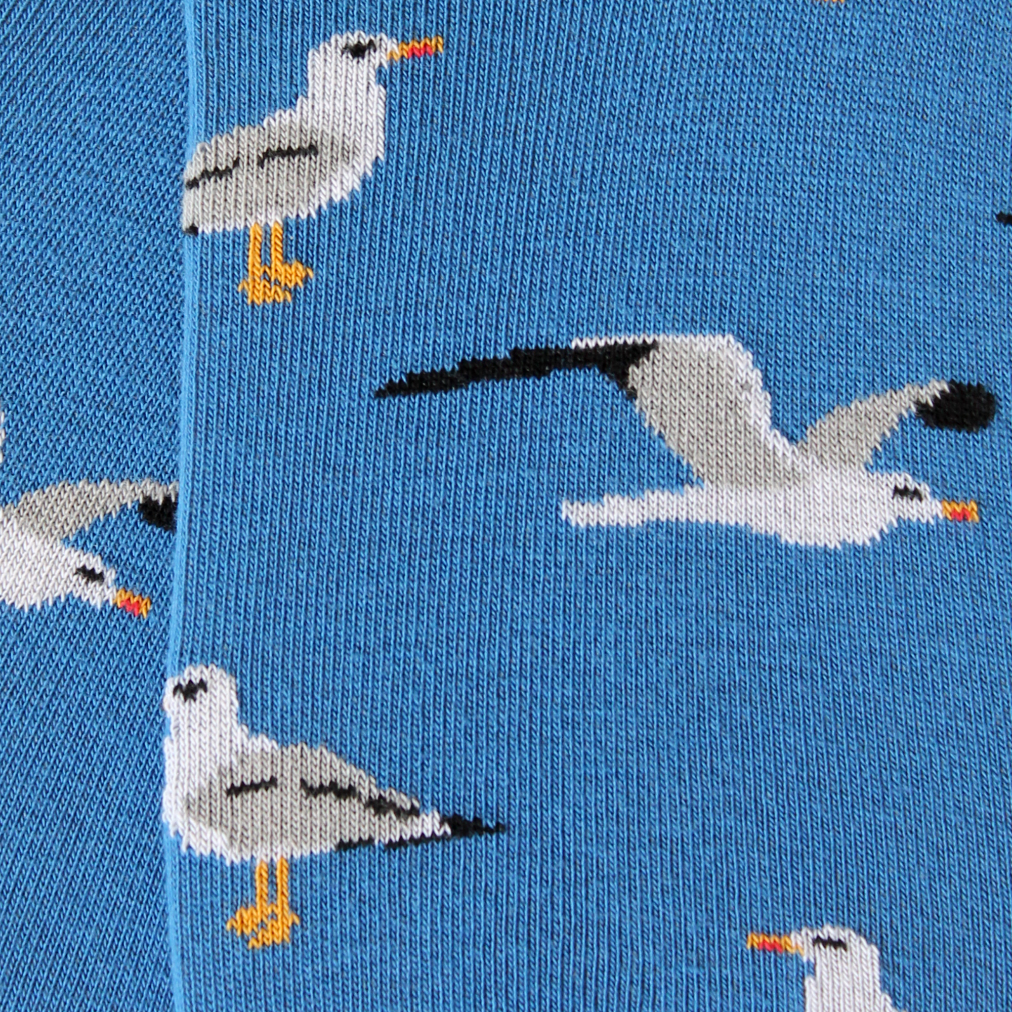 Mini-socquettes en coton Bleu azur - Mouettes
