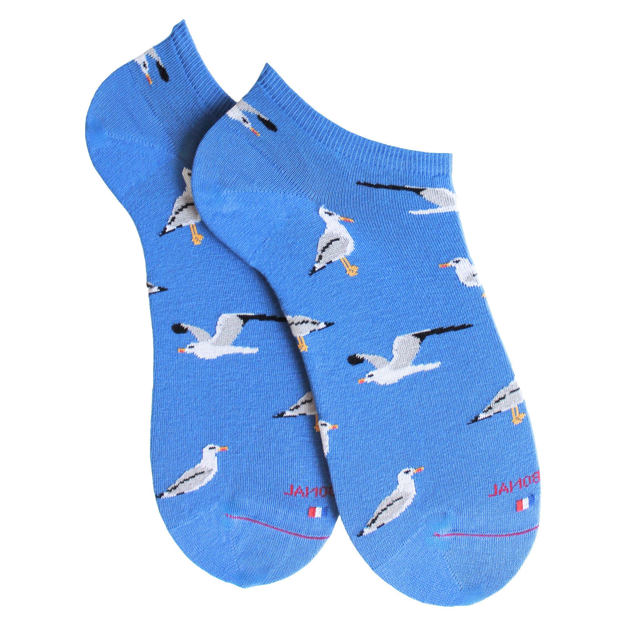 Mini-socquettes en coton Bleu azur - Mouettes