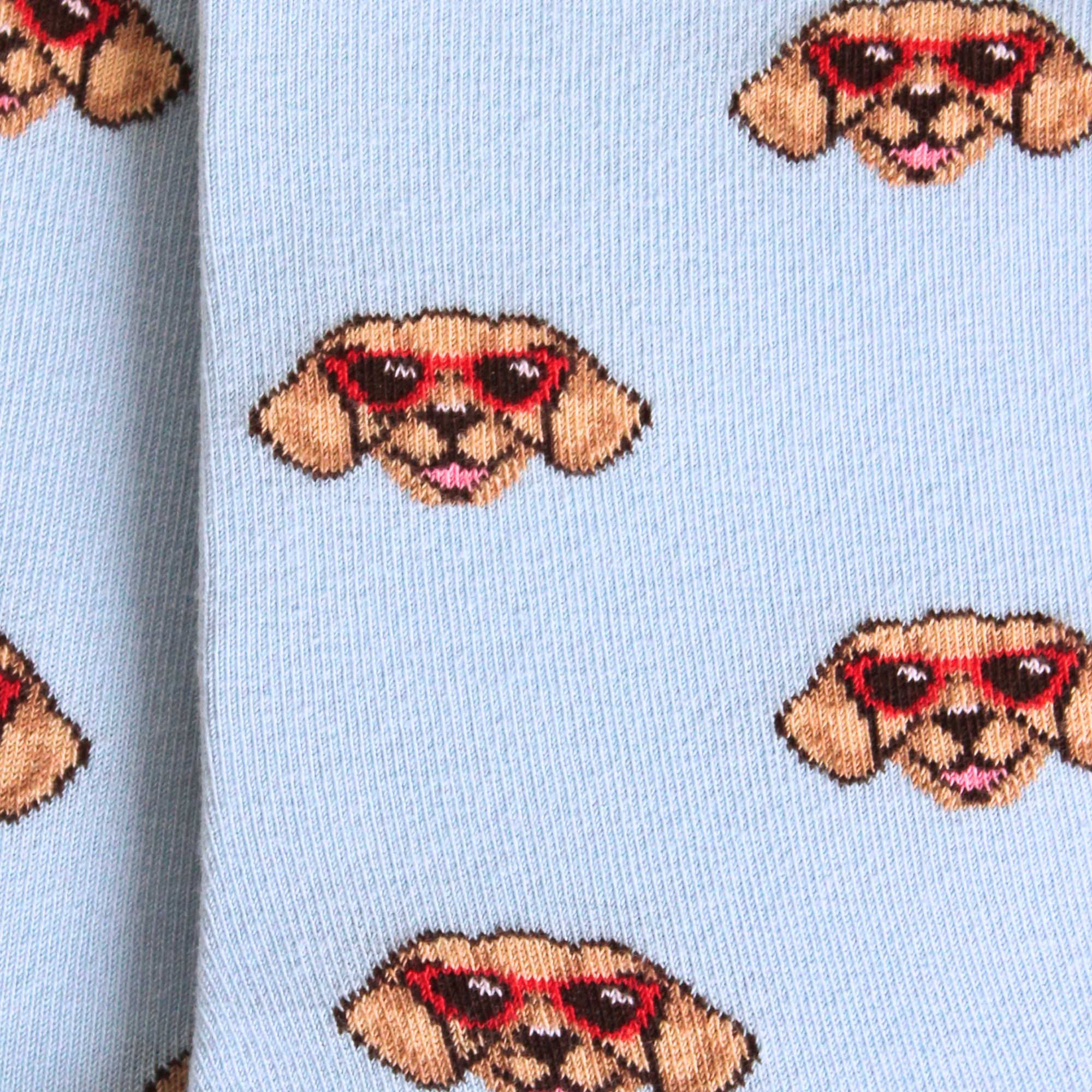 Chaussettes en coton Bleu ciel - Têtes de chien