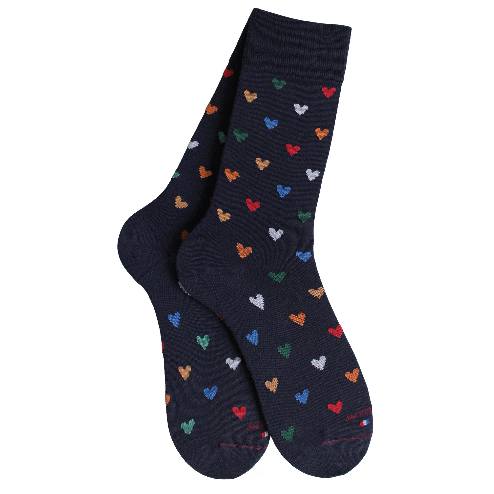 Chaussettes en coton Marine - Coeurs