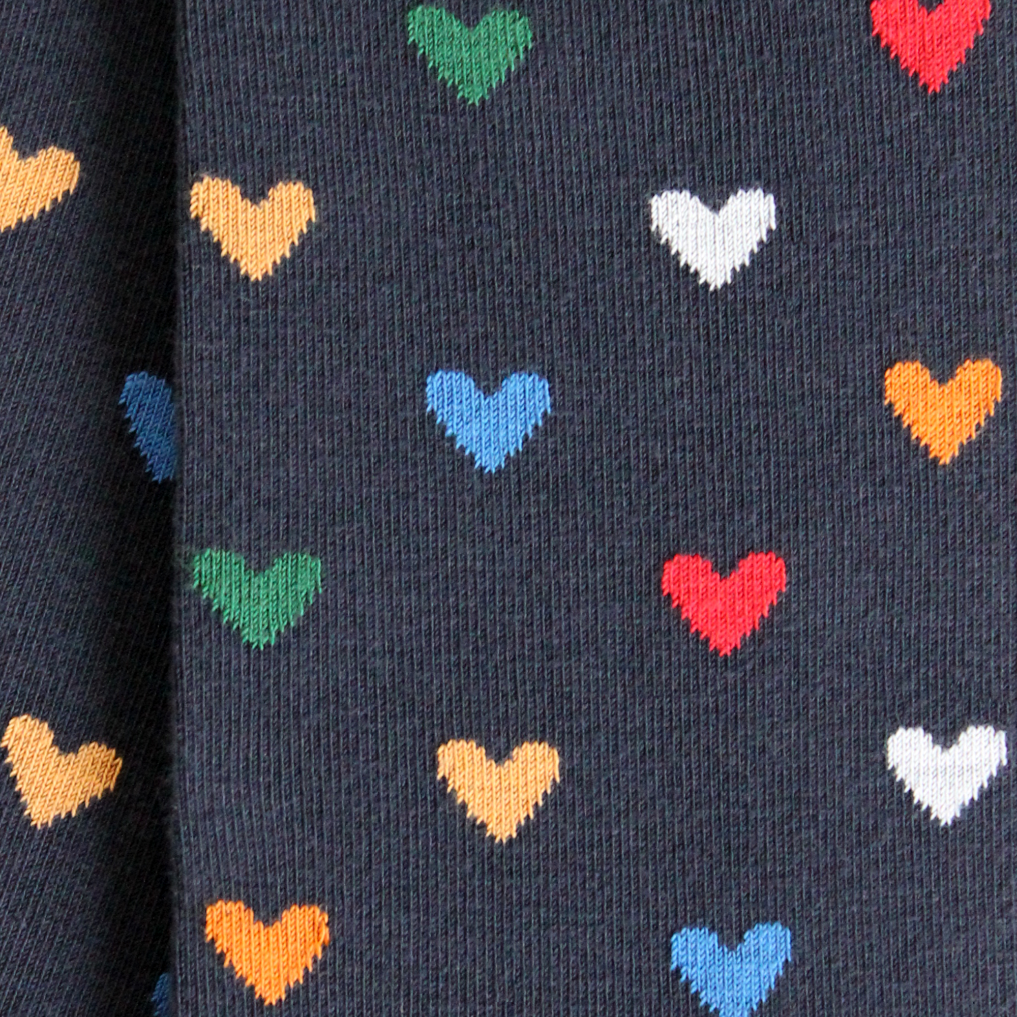 Chaussettes en coton Marine - Coeurs