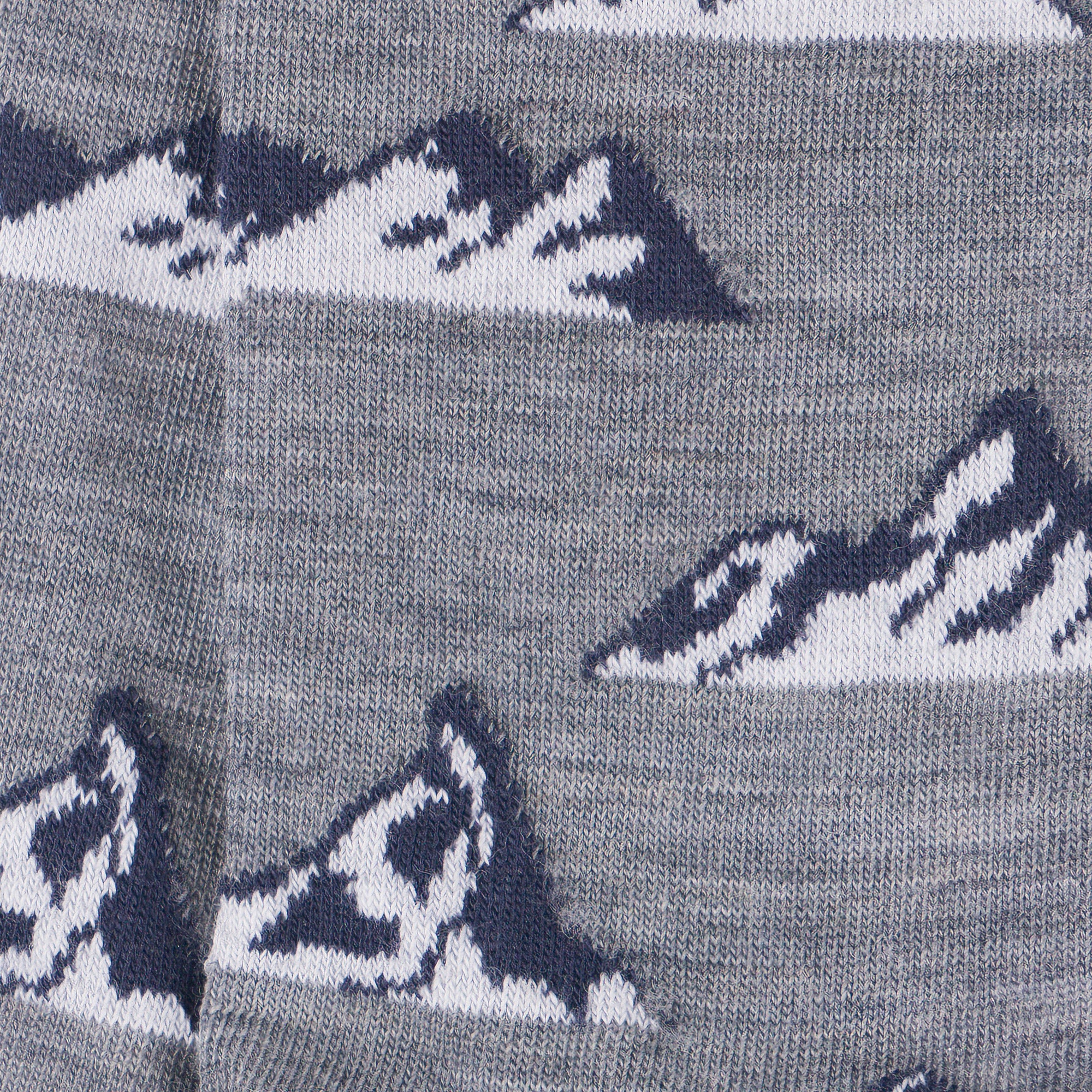 Chaussettes en laine mérinos Gris fer - Motifs montagnes