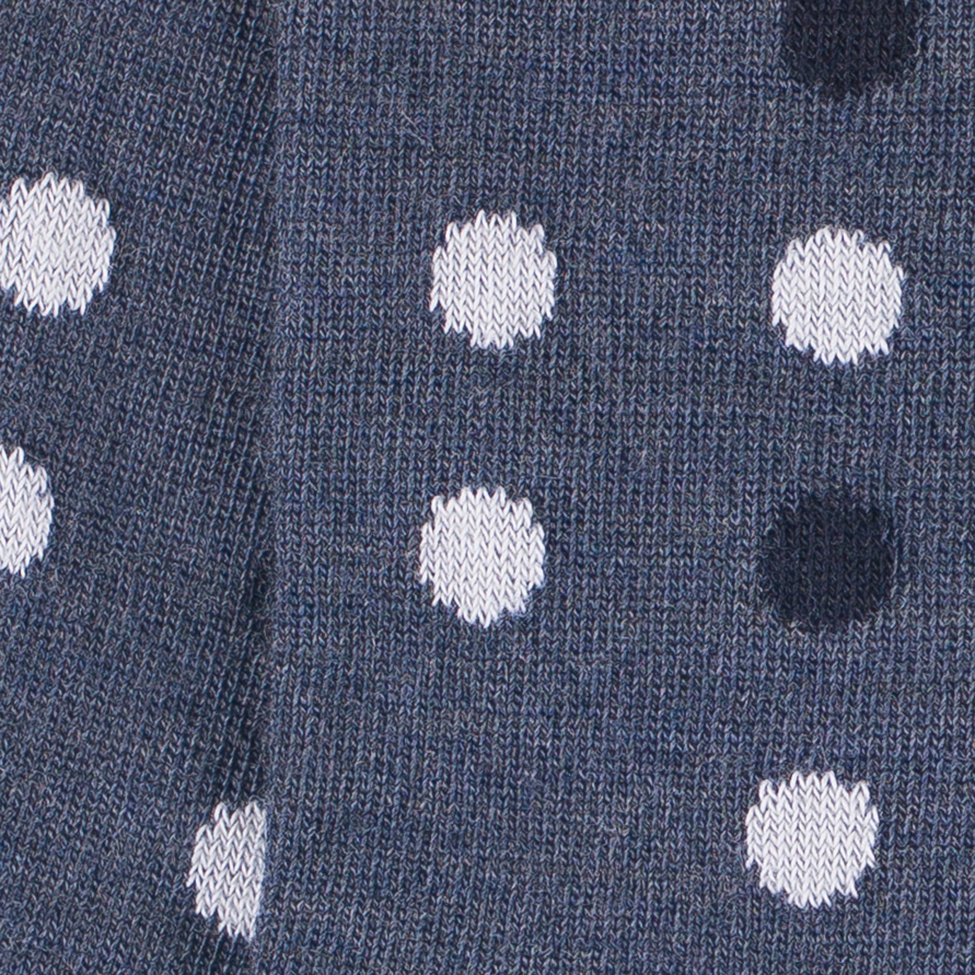 Chaussettes en laine mérinos Bleu - Motifs pois dominos