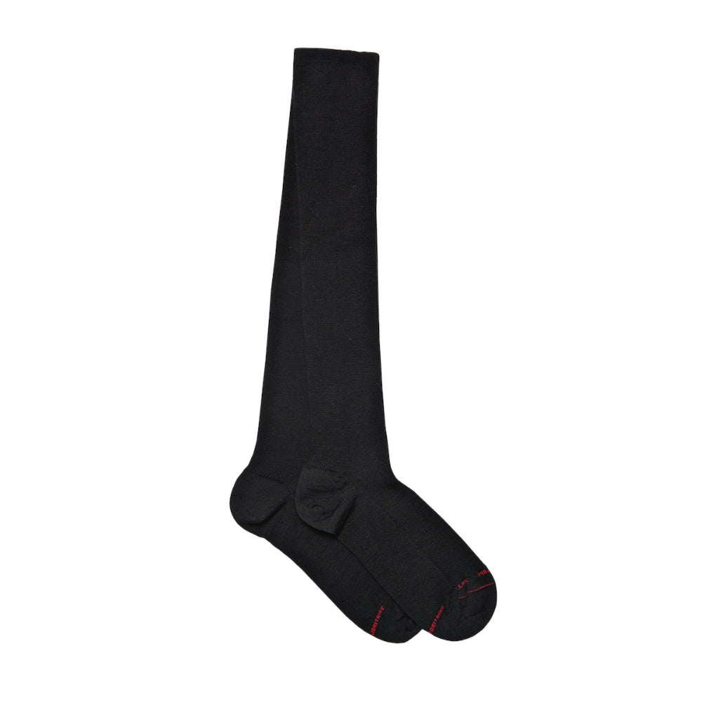 Chaussettes hautes en laine mérinos Noir - Non Comprimantes