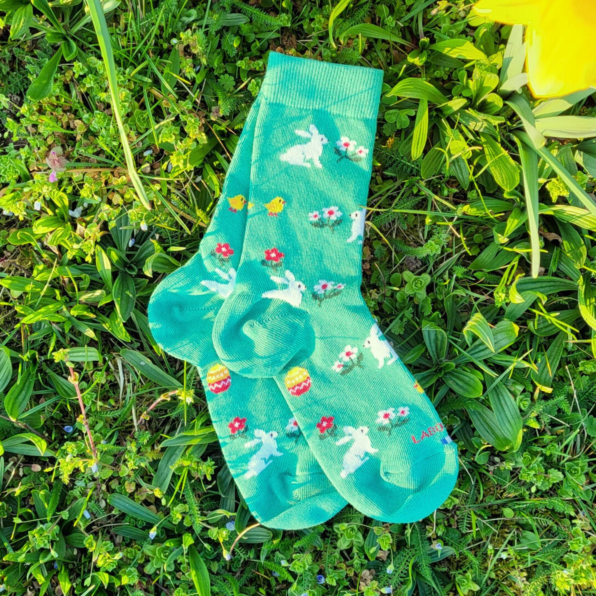 Chaussettes en coton vert Pâques - enfant