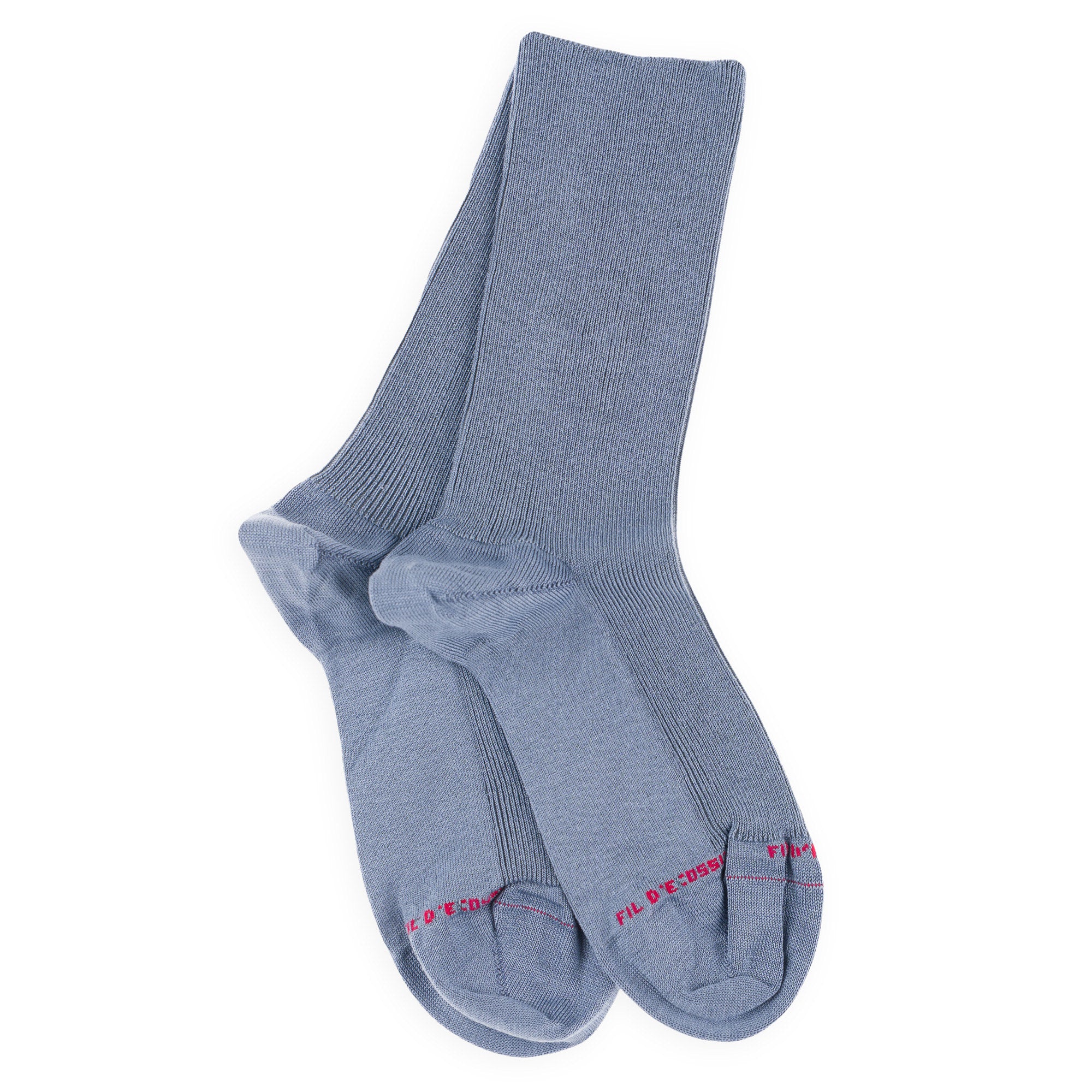 Chaussettes en fil d'écosse non comprimantes Bleu