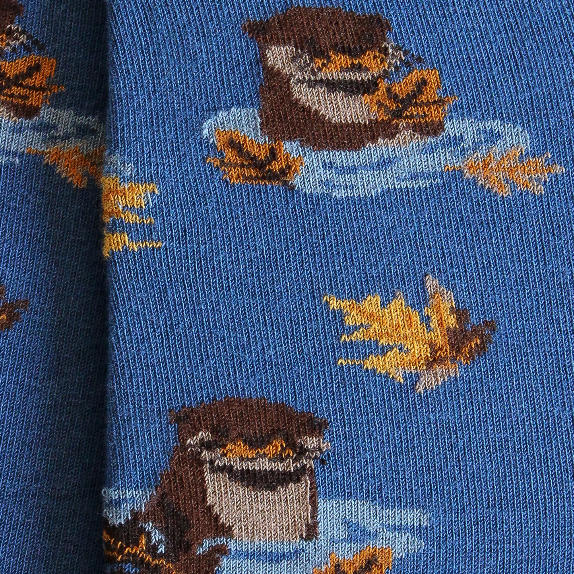 Chaussettes coton bleu loutres