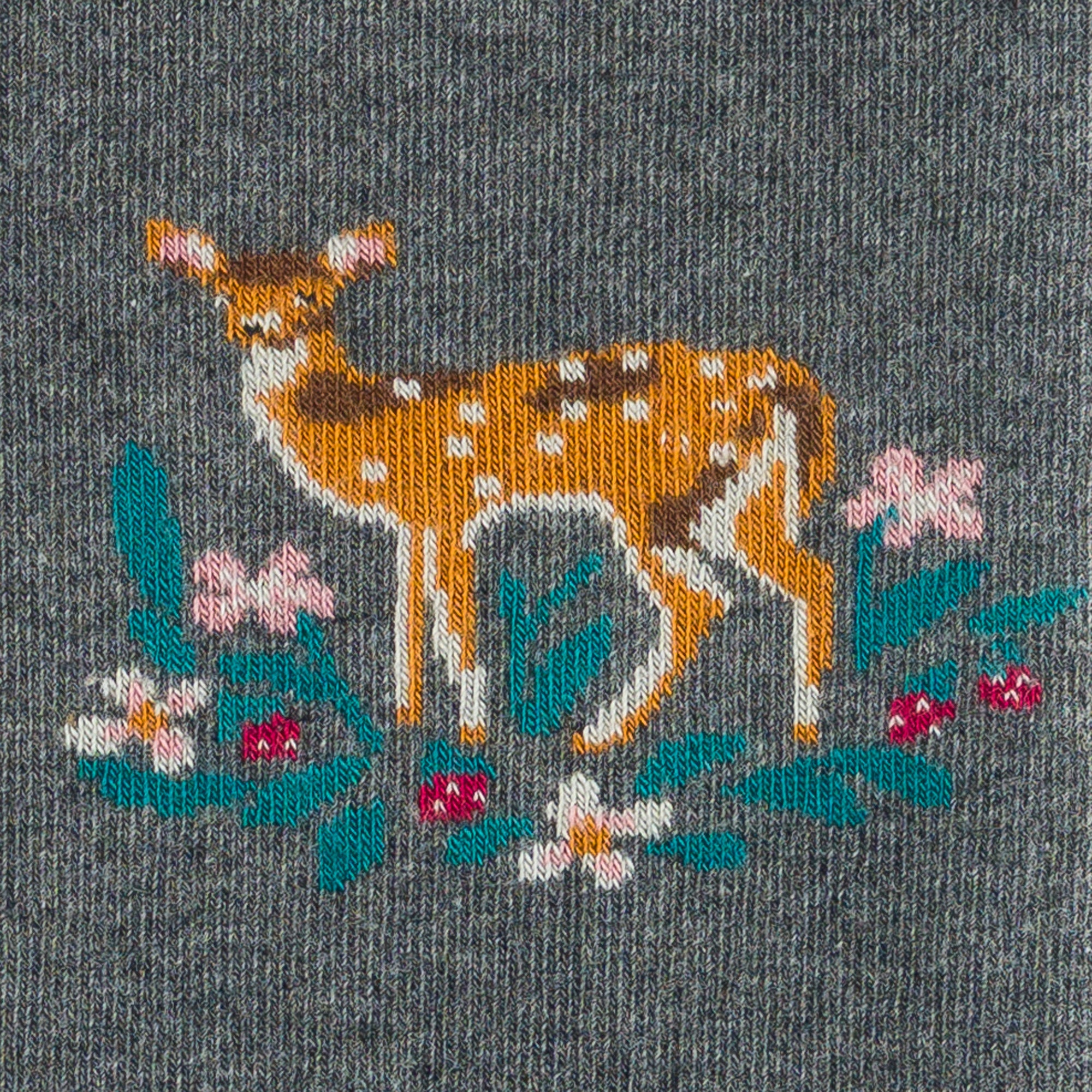 Chaussettes en coton Gris foncé - Motifs faons