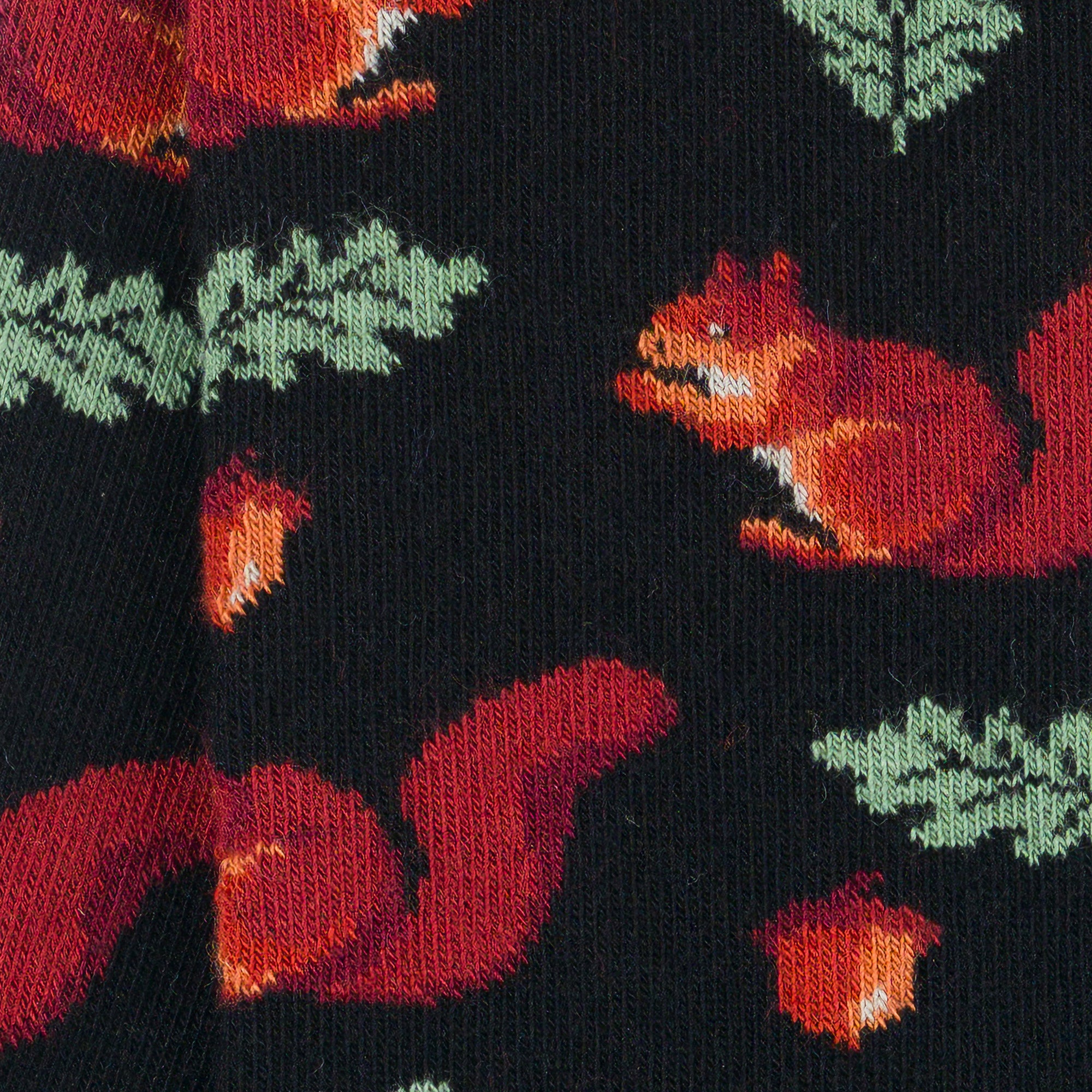 Chaussettes en coton Noir - Motifs écureuils
