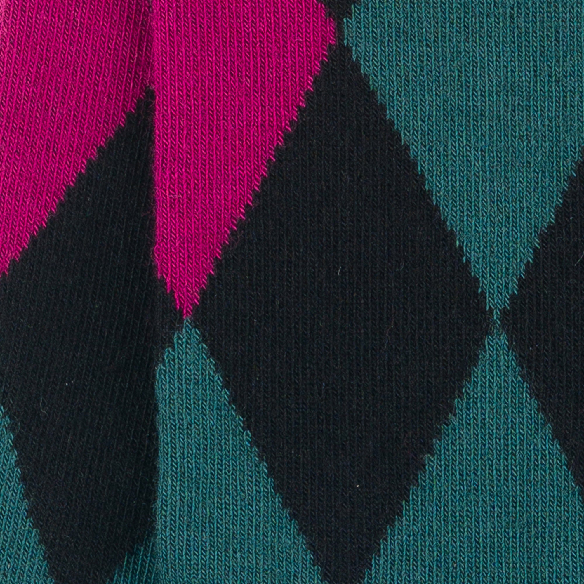 Chaussettes en coton Noir - Motifs losanges