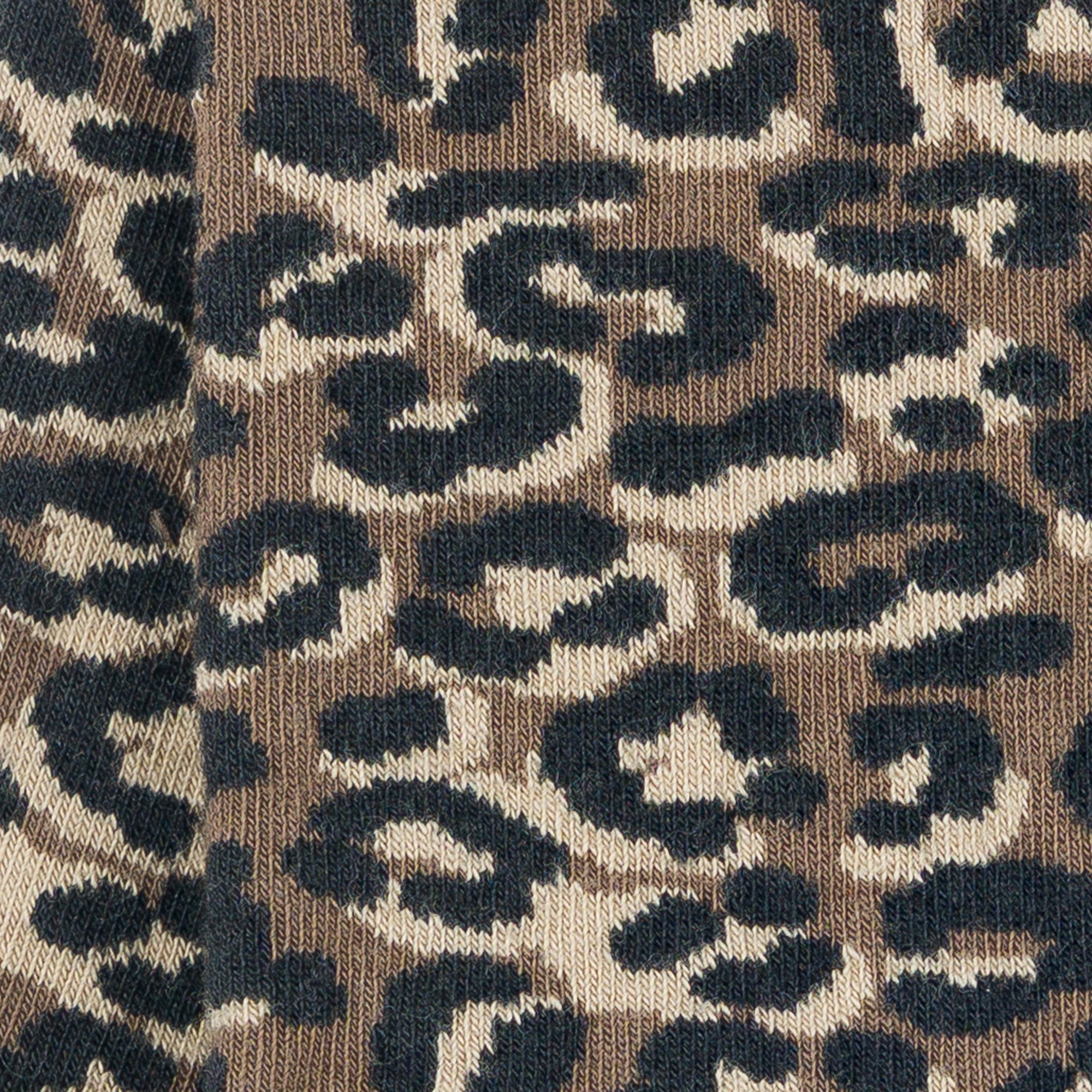 Chaussettes en coton roulottées Beige - Effet peau de bête