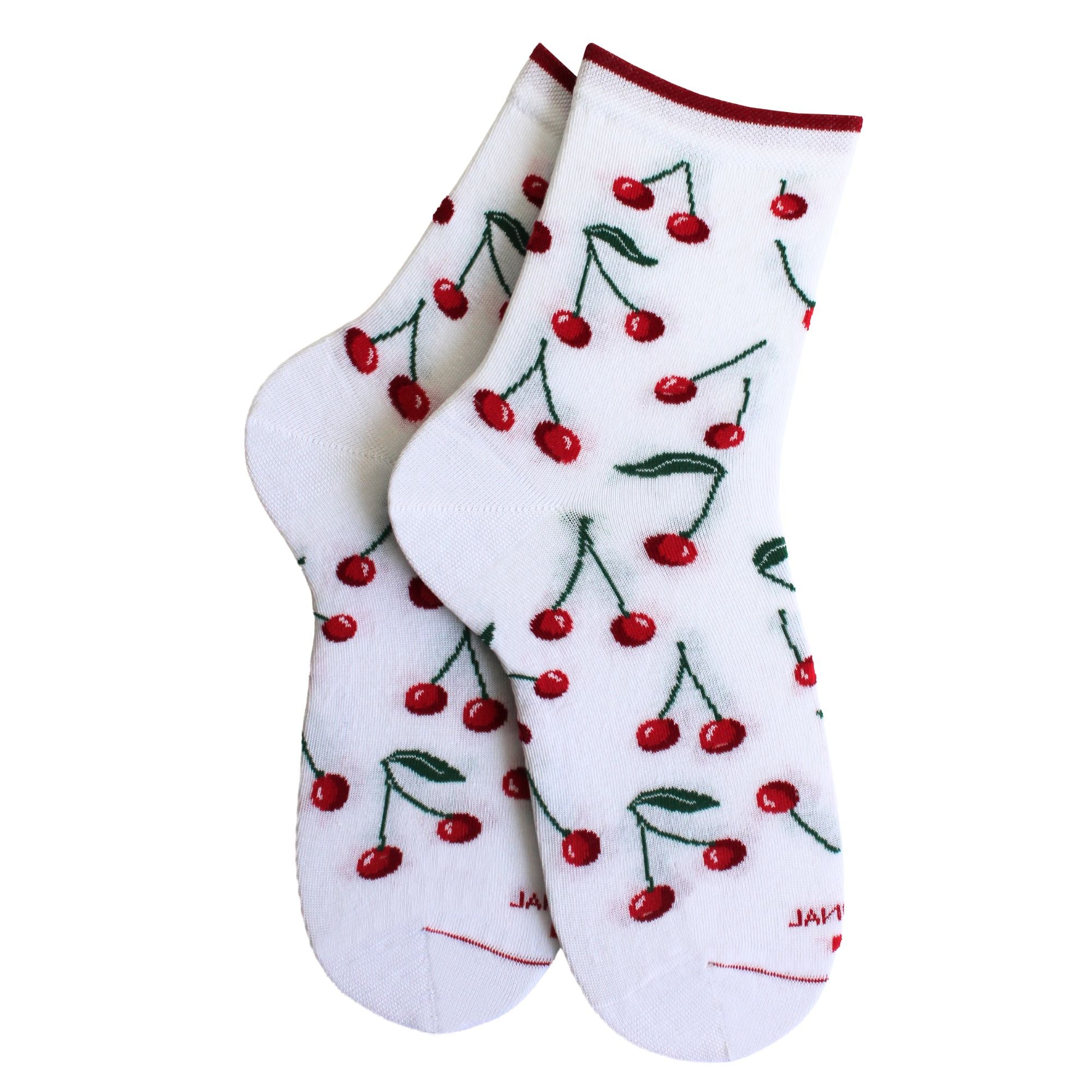 Socquettes en coton Blanc - Cerises