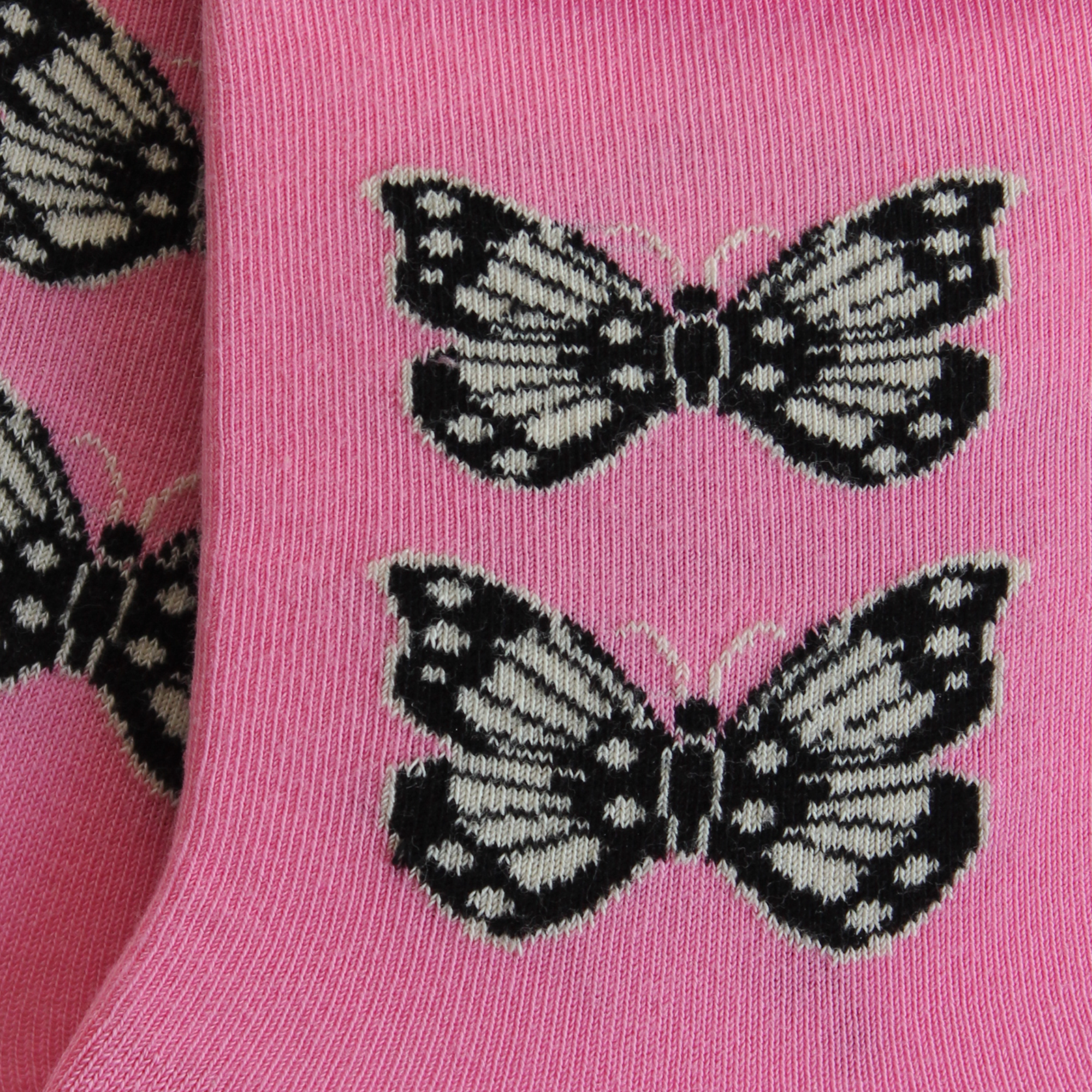 Socquettes en coton Rose bonbon - Papillon
