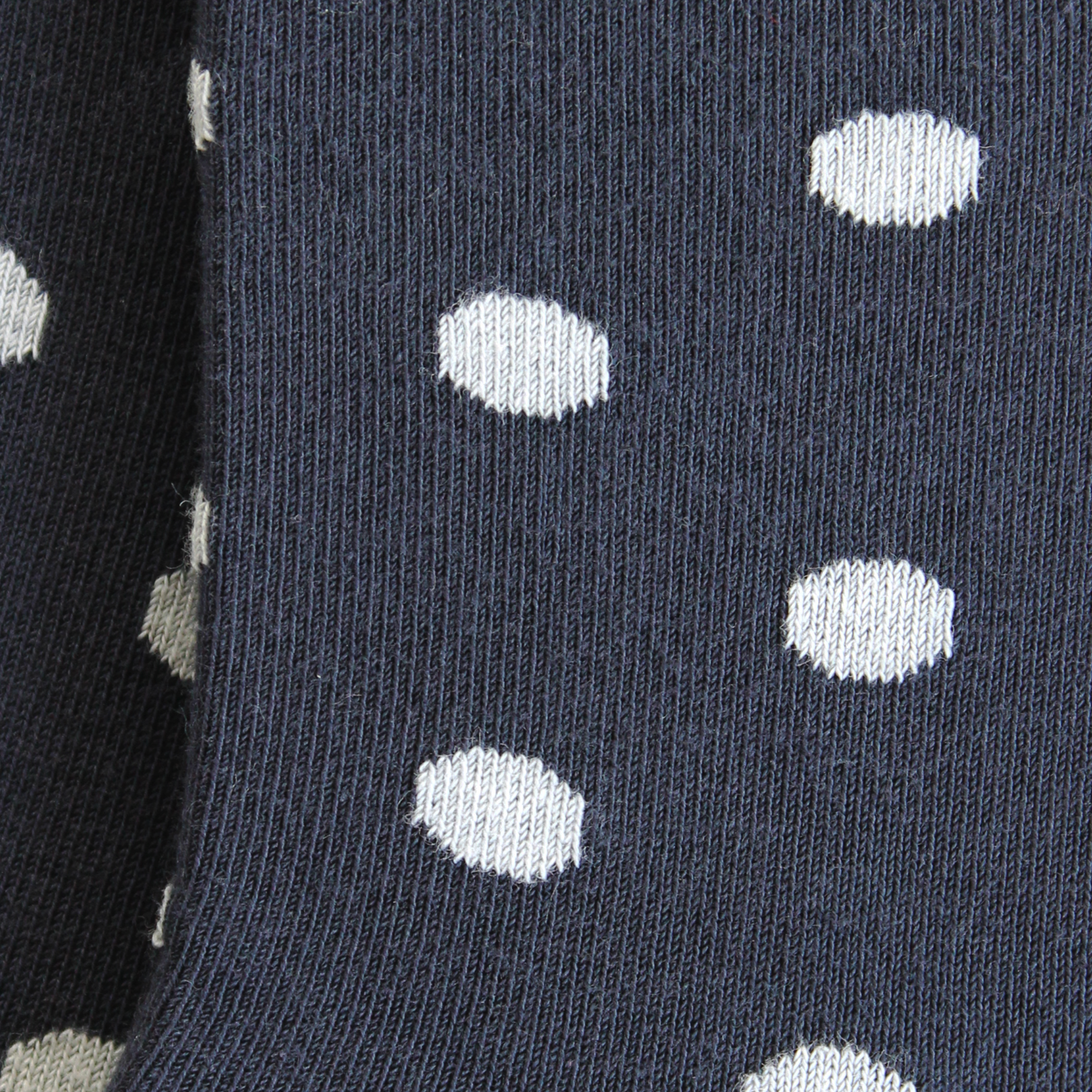 Socquettes en coton Bleu marine - Motifs pois