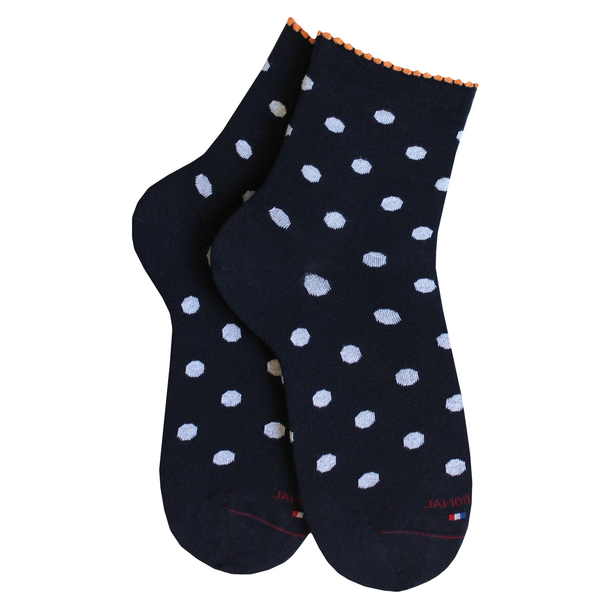 Socquettes en coton Bleu marine - Motifs pois