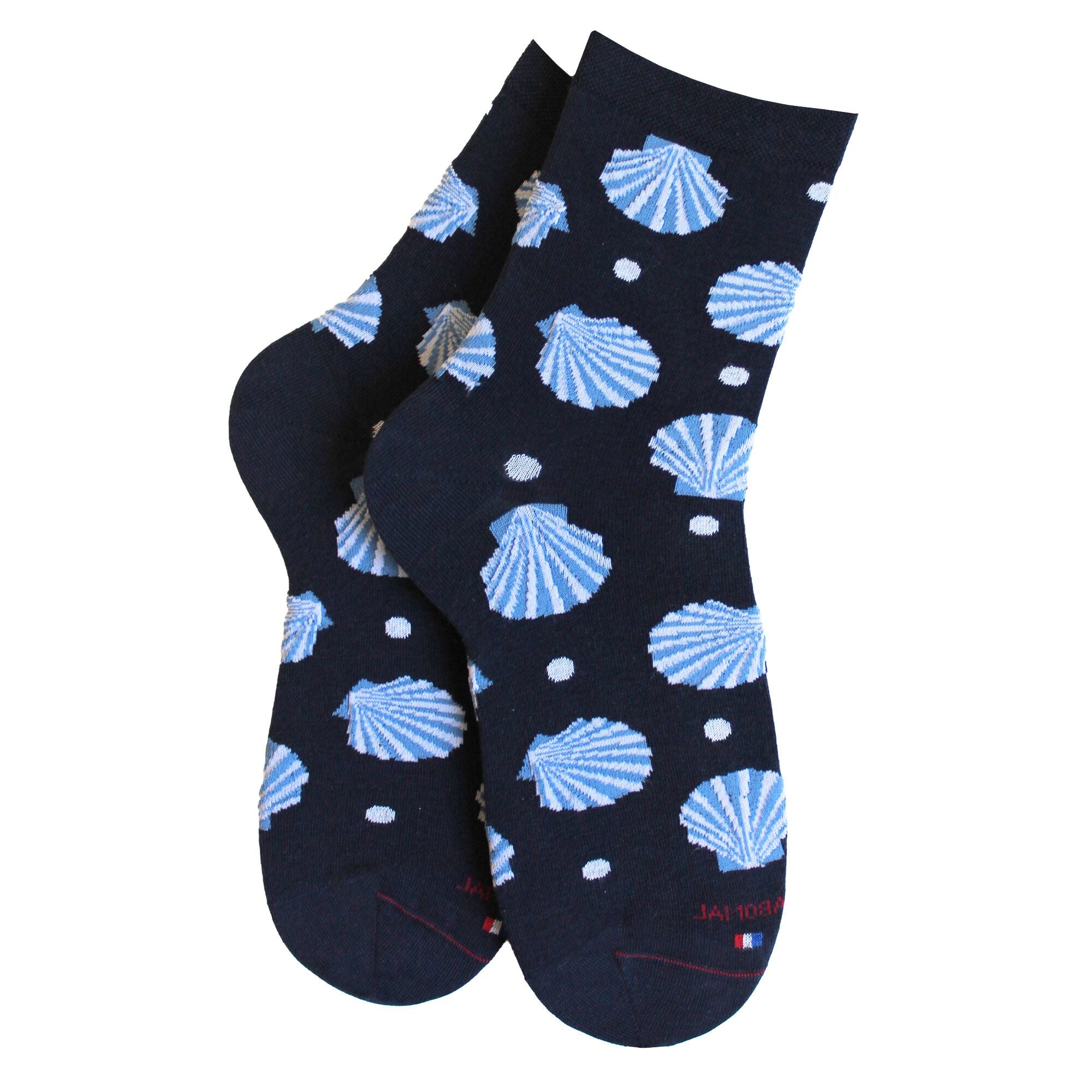 Socquettes en coton Bleu marine - Coquille Saint-Jacques
