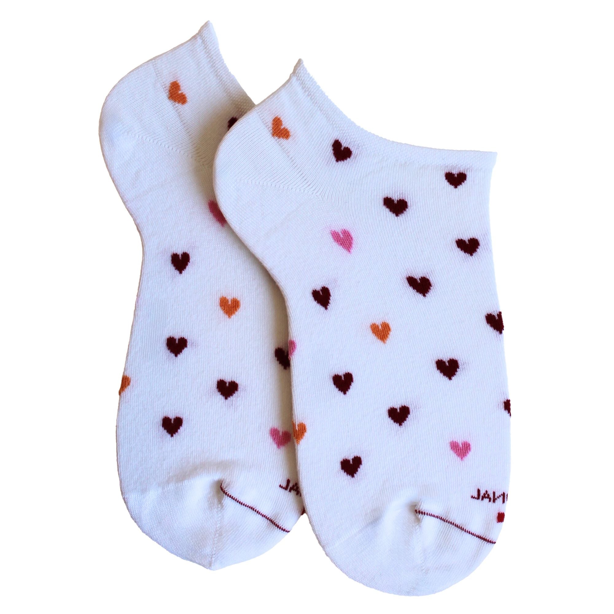 Mini-socquettes en coton Blanc - Coeurs