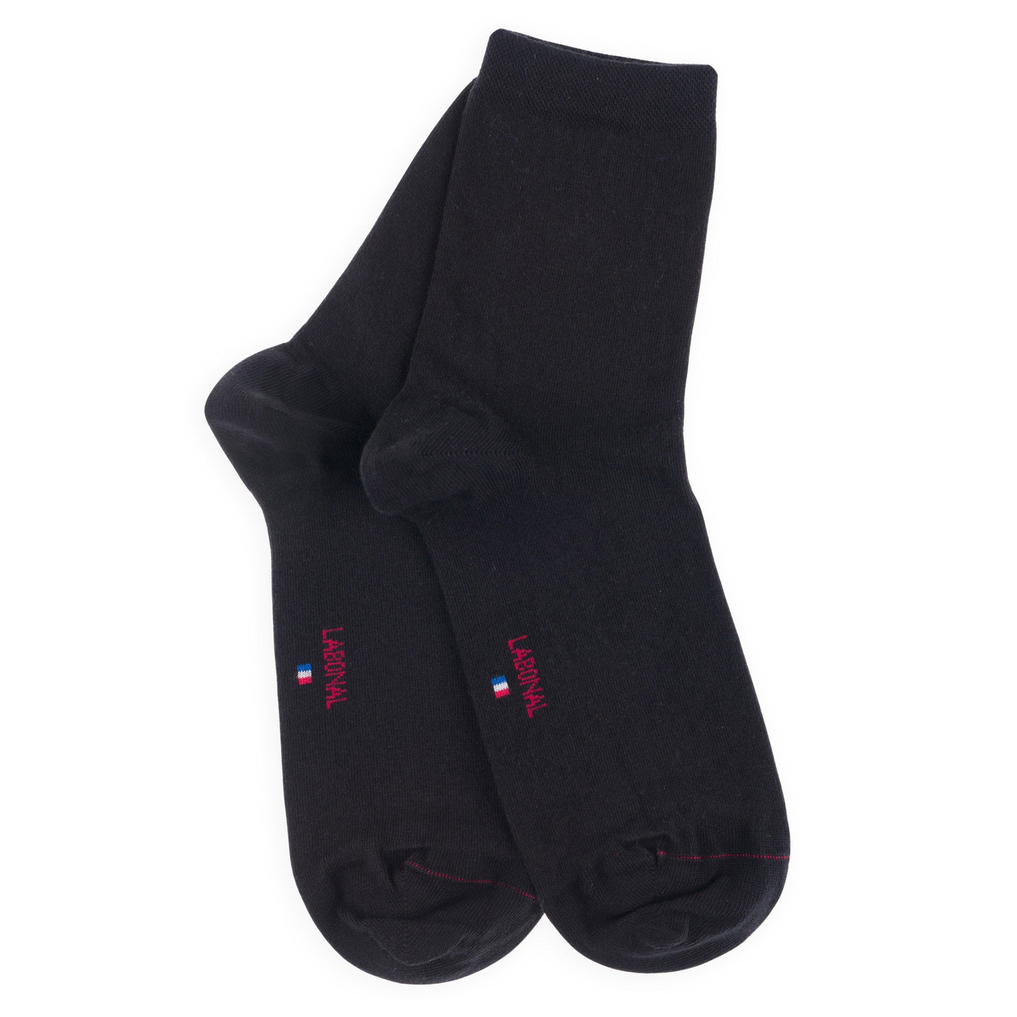 Socquettes en coton Noir - Unies jersey