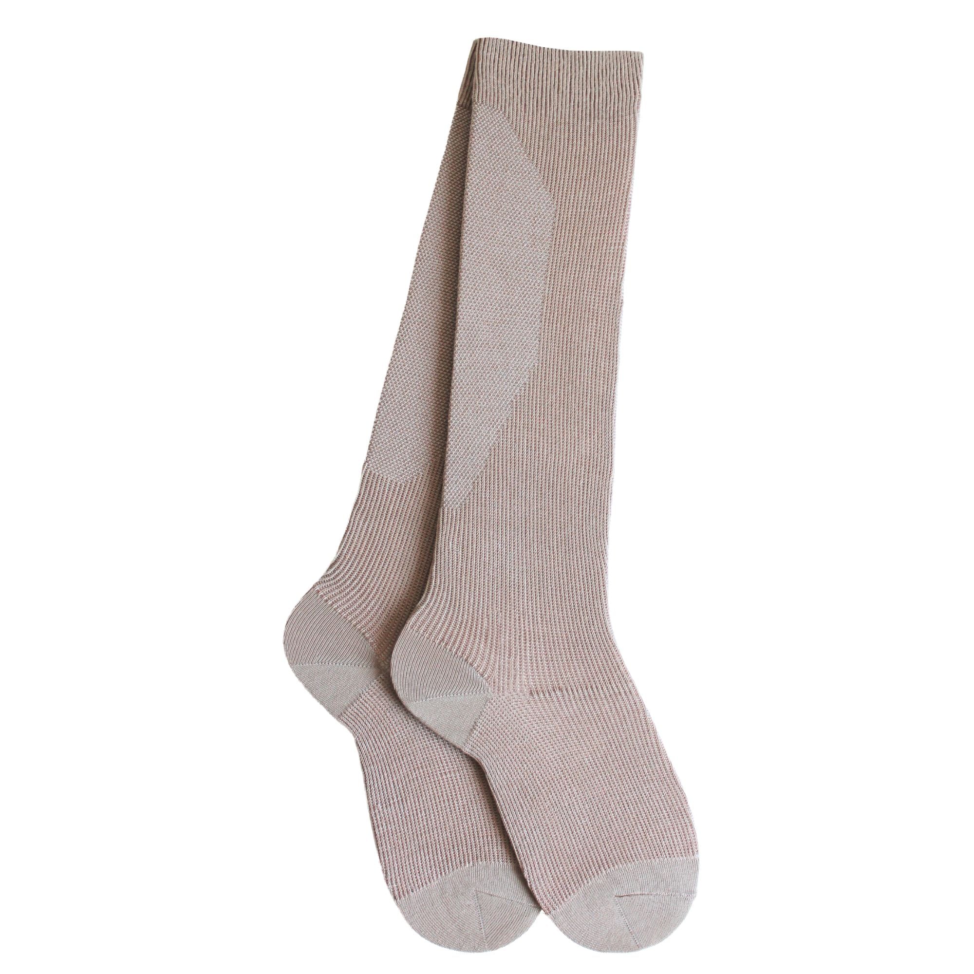 Chaussettes de contention en coton Beige