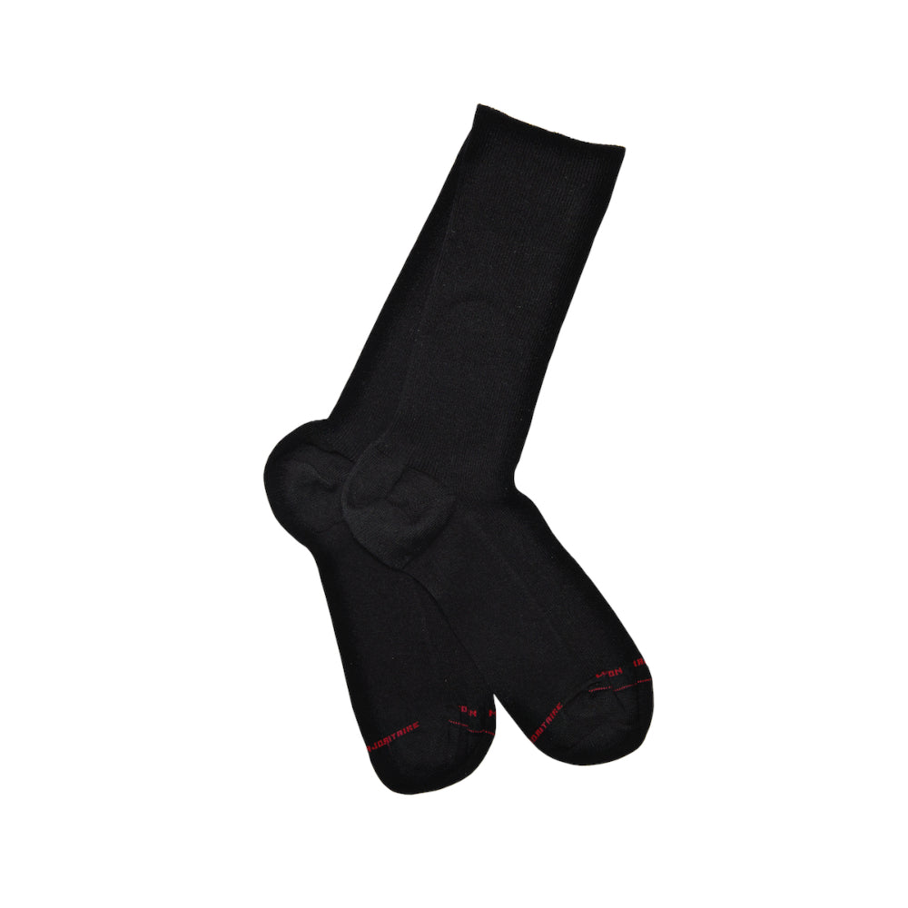 Chaussettes Non Comprimantes en coton Noir - Unies