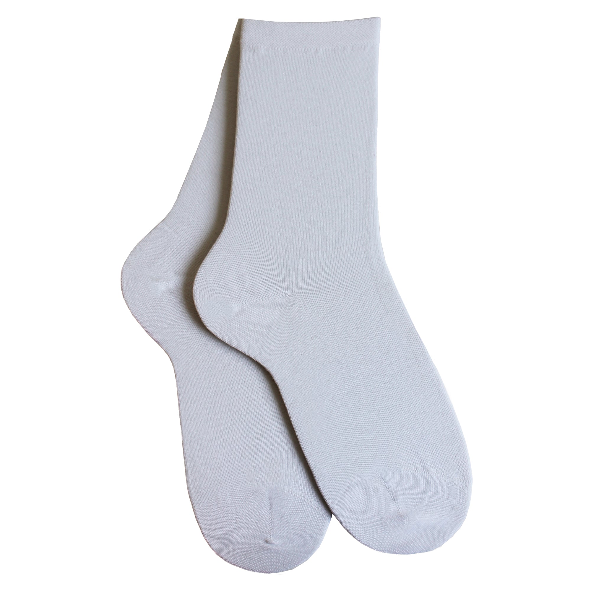 Chaussettes en coton fin blanc - Unies jersey