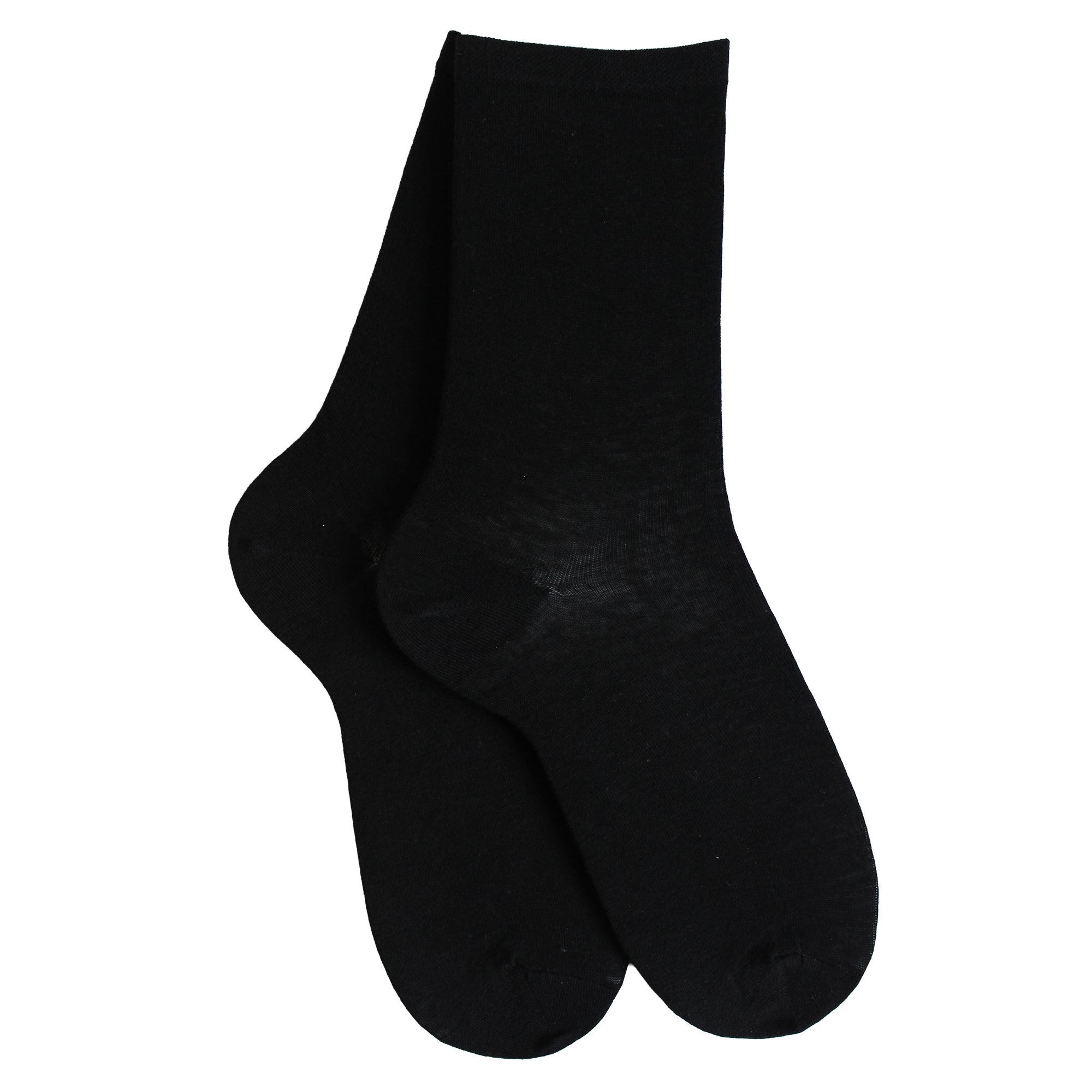 Chaussettes en coton fin noir - Unies jersey