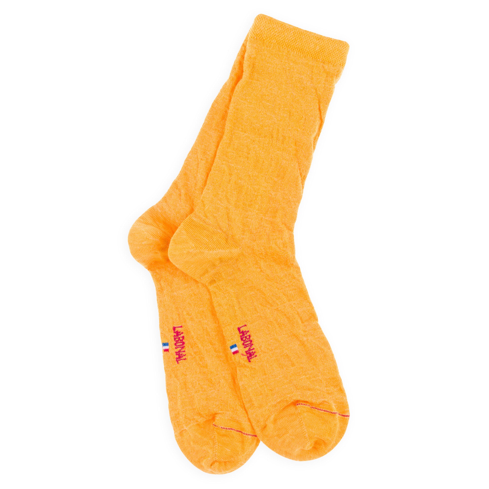 Chaussettes en lin Jaune - Unies jersey