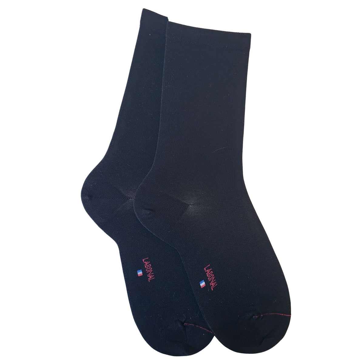 Chaussettes unies en soie noir