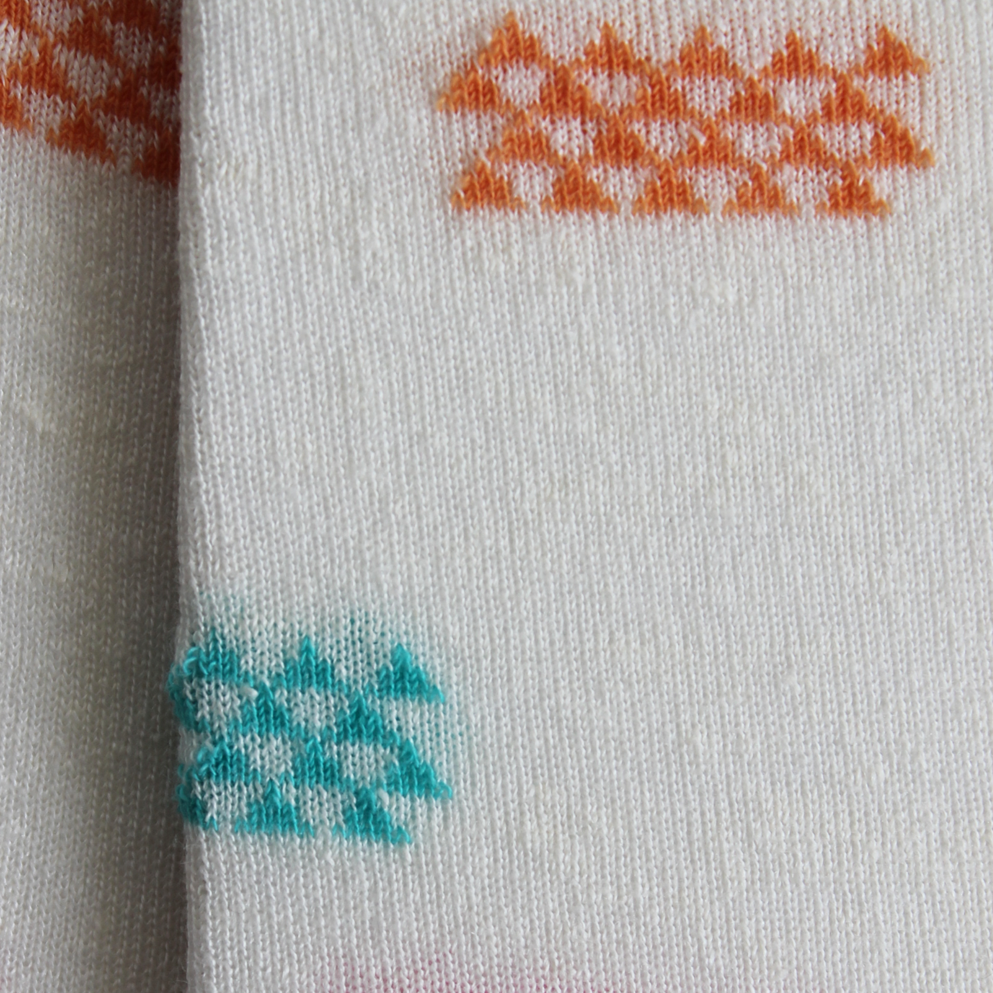 Chaussettes en lin Blanc - Semis géométrique