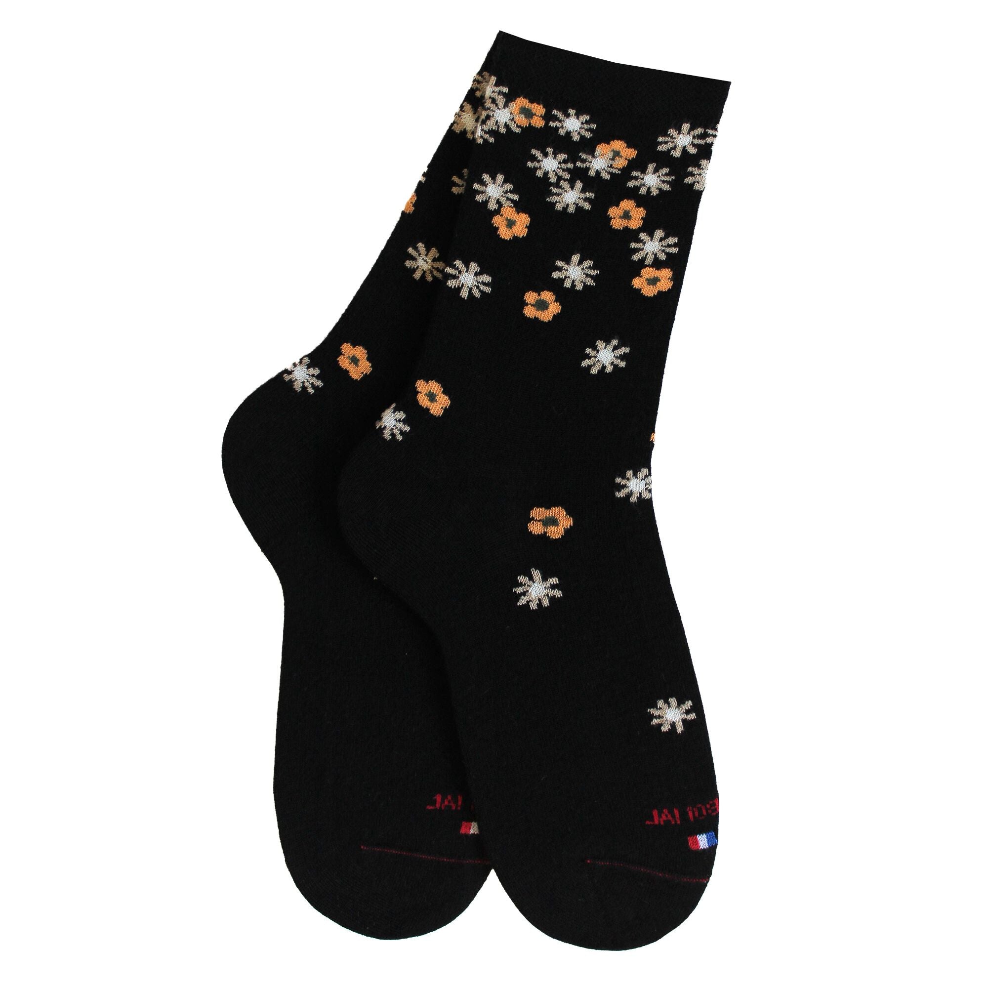 Socquettes en bambou Noir - Semis fleurs