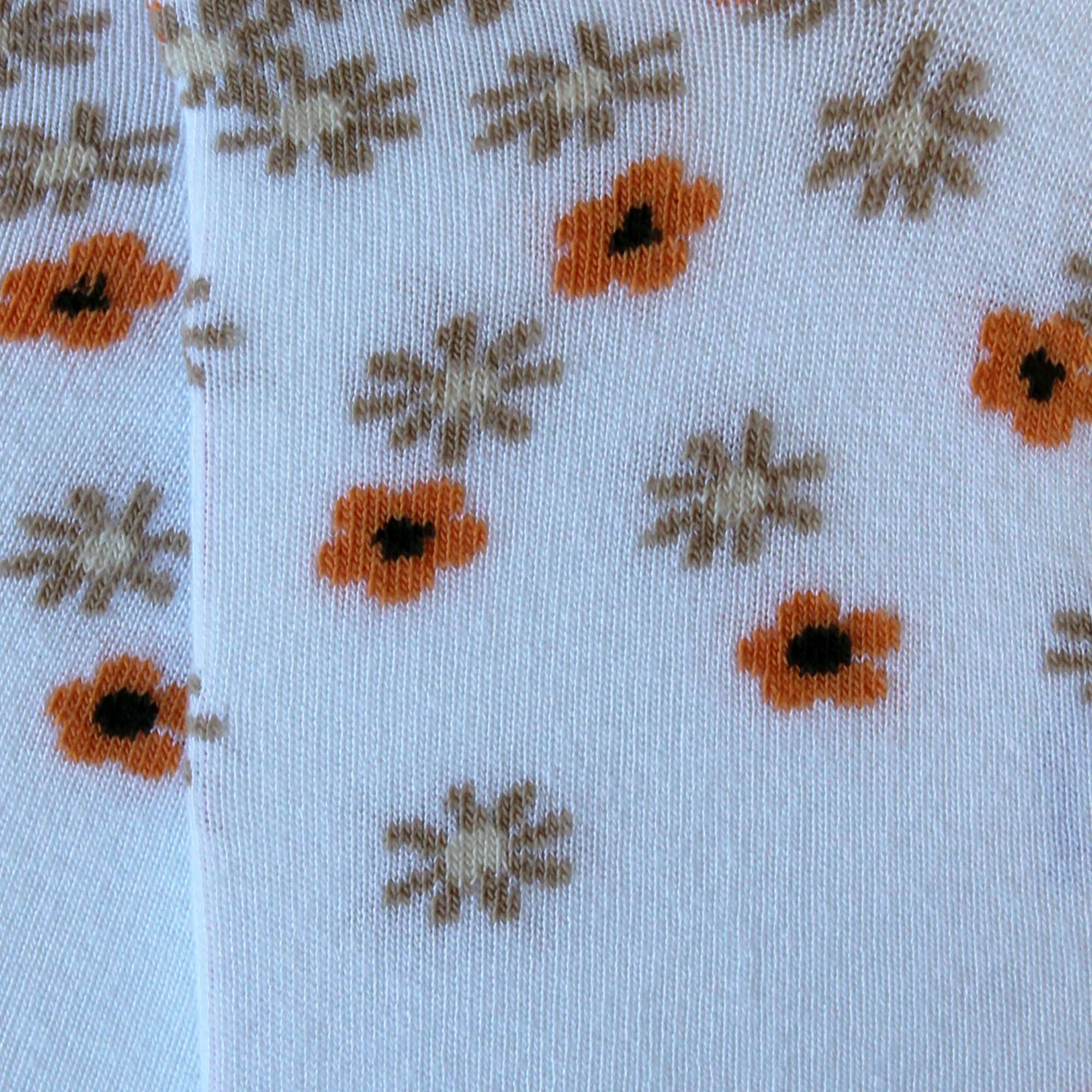 Mini-socquettes en bambou Blanc - Fleurs