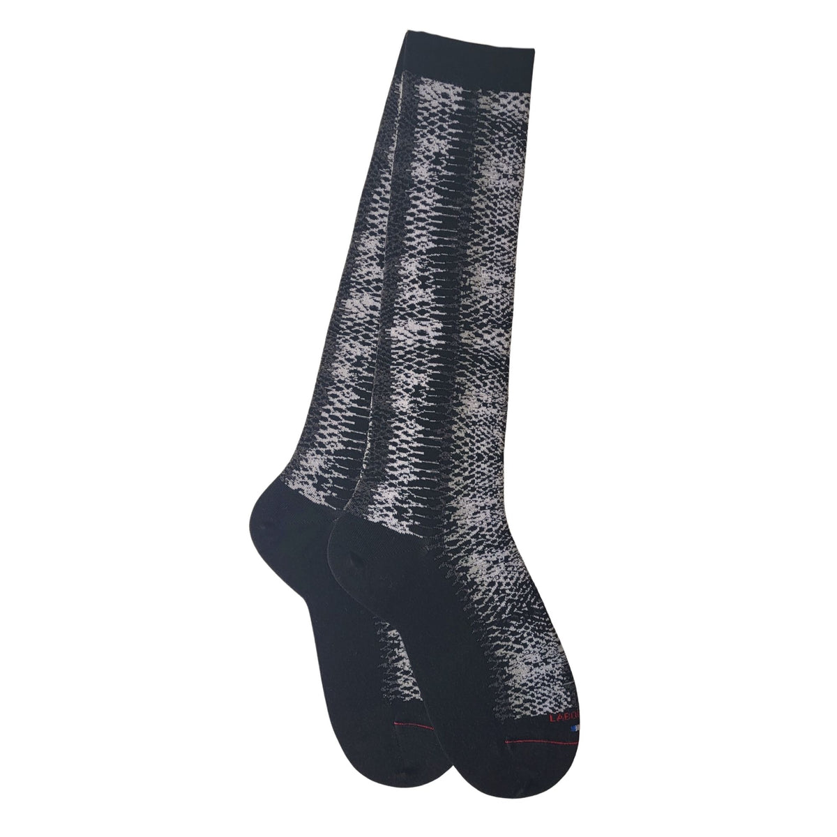Mi-bas noir motif serpent