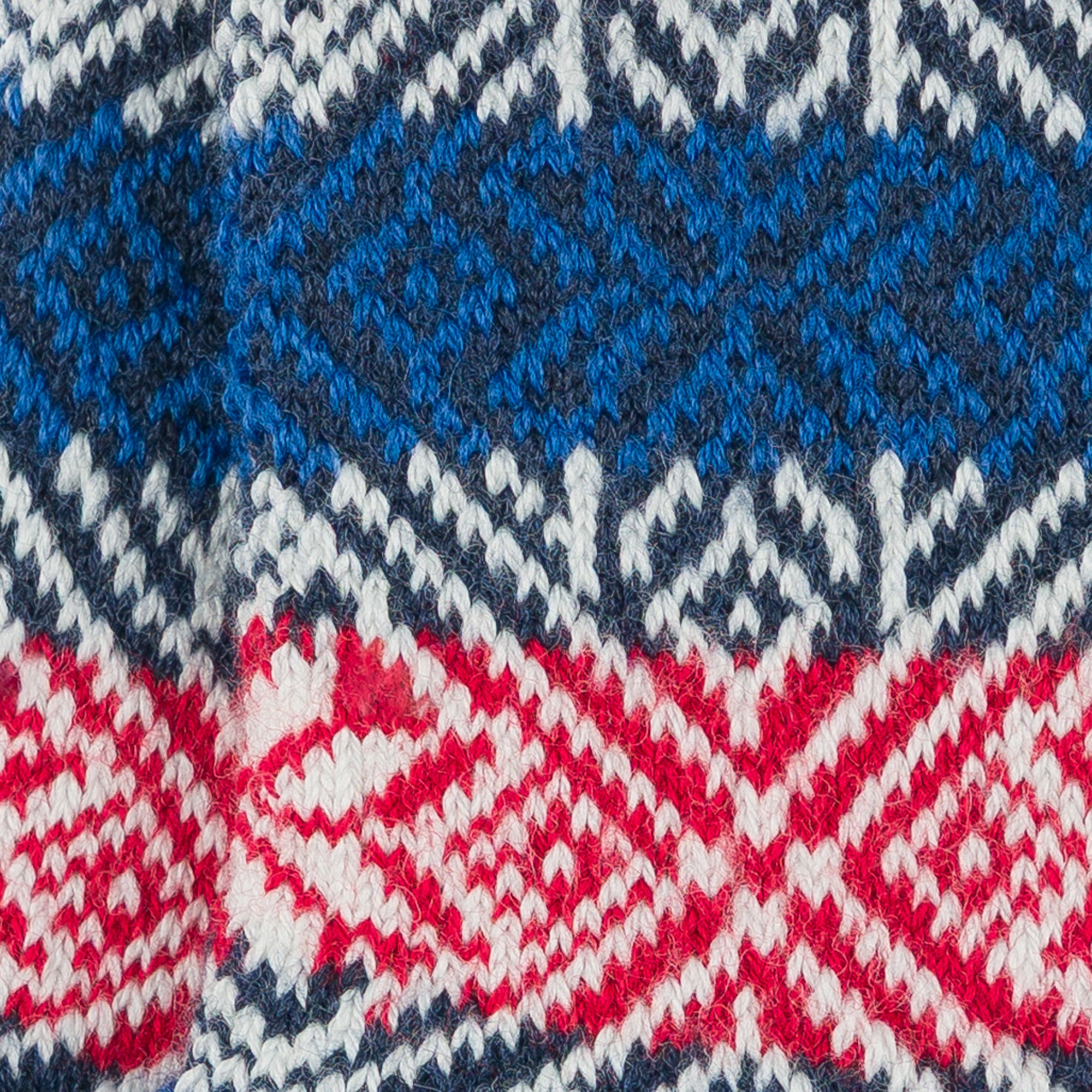 Chaussettes en laine mérinos colorées épaisses Marine - Style Norvégien