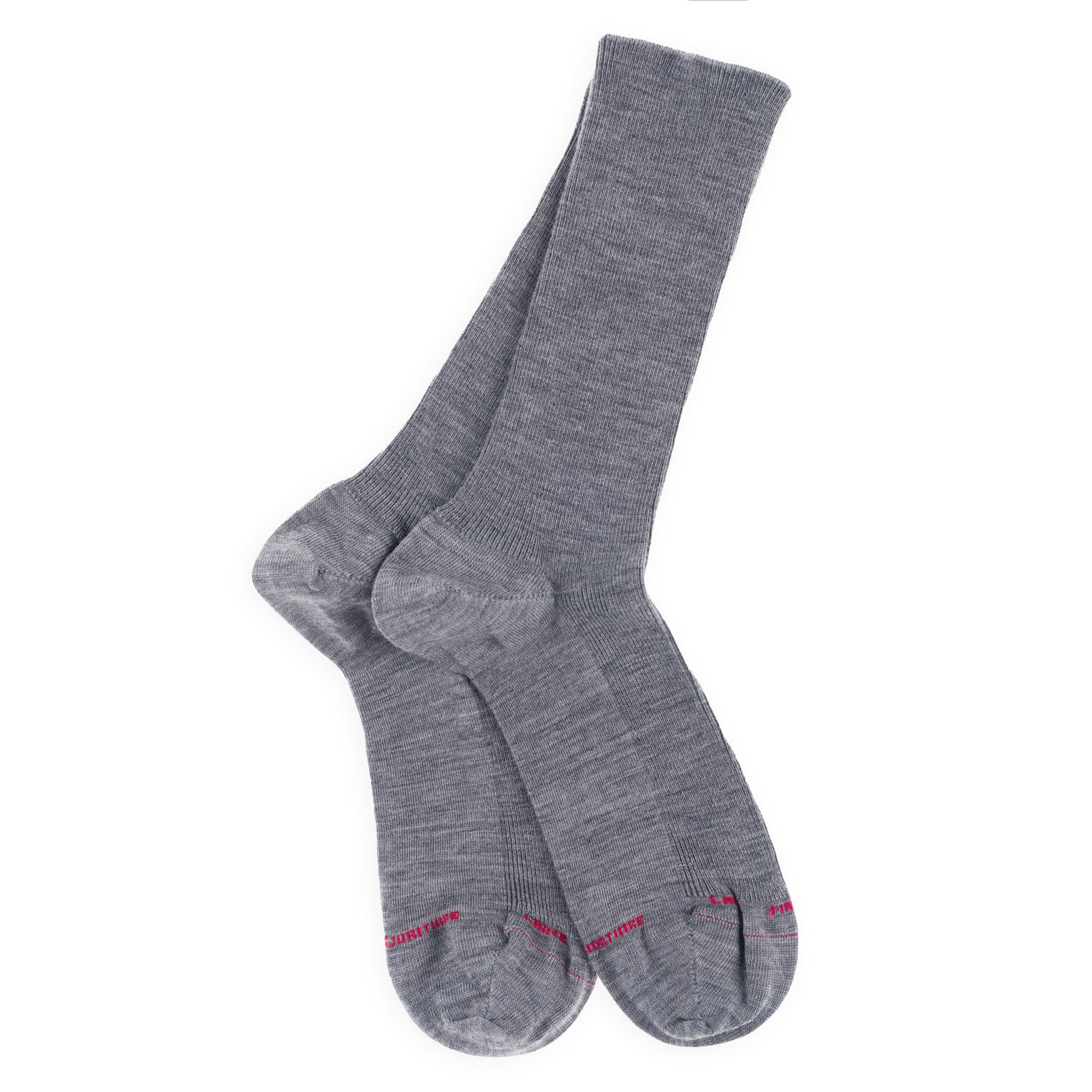 Chaussettes Non Comprimantes en laine mérinos Gris fer - Unies