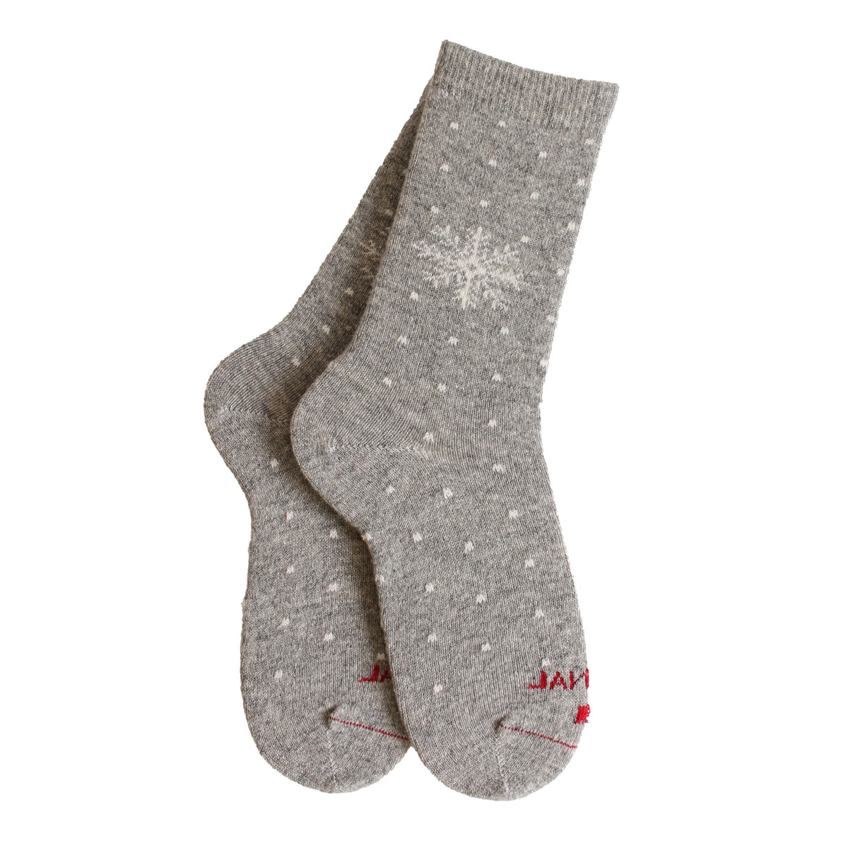 Chaussettes laine et cachemire gris flocon