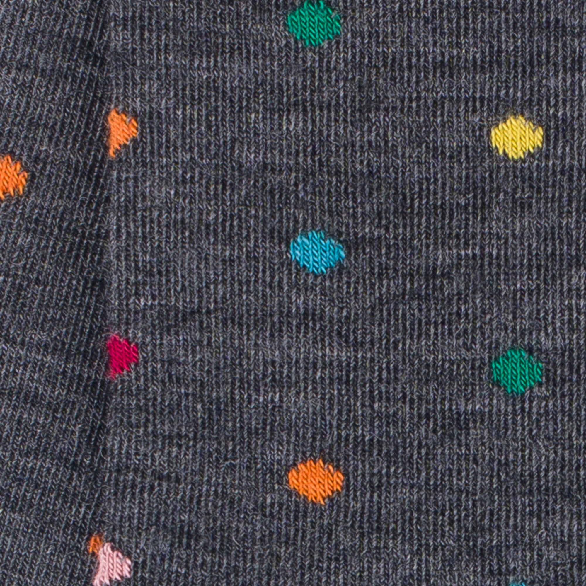 Chaussettes en laine mérinos Anthracite - Motifs pois