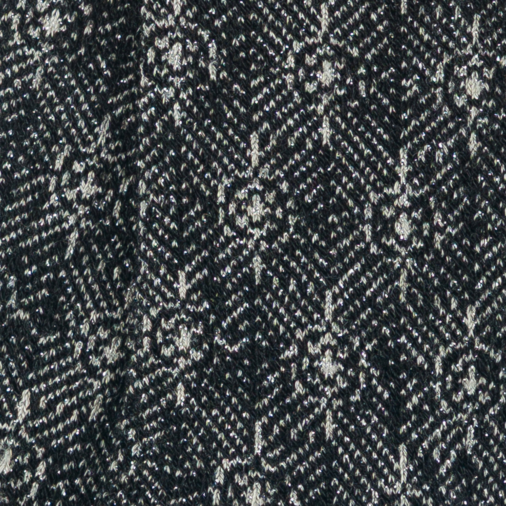 Chaussettes en laine mérinos Noir & Argent - Motifs jacquard brillant