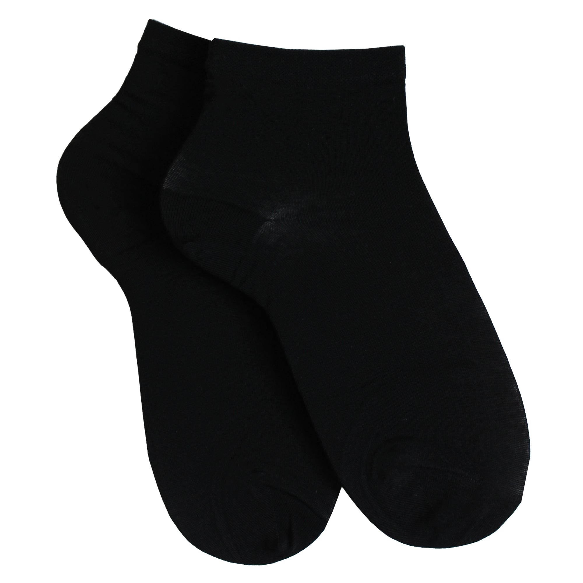 Socquettes en coton fin Noir - Unies jersey