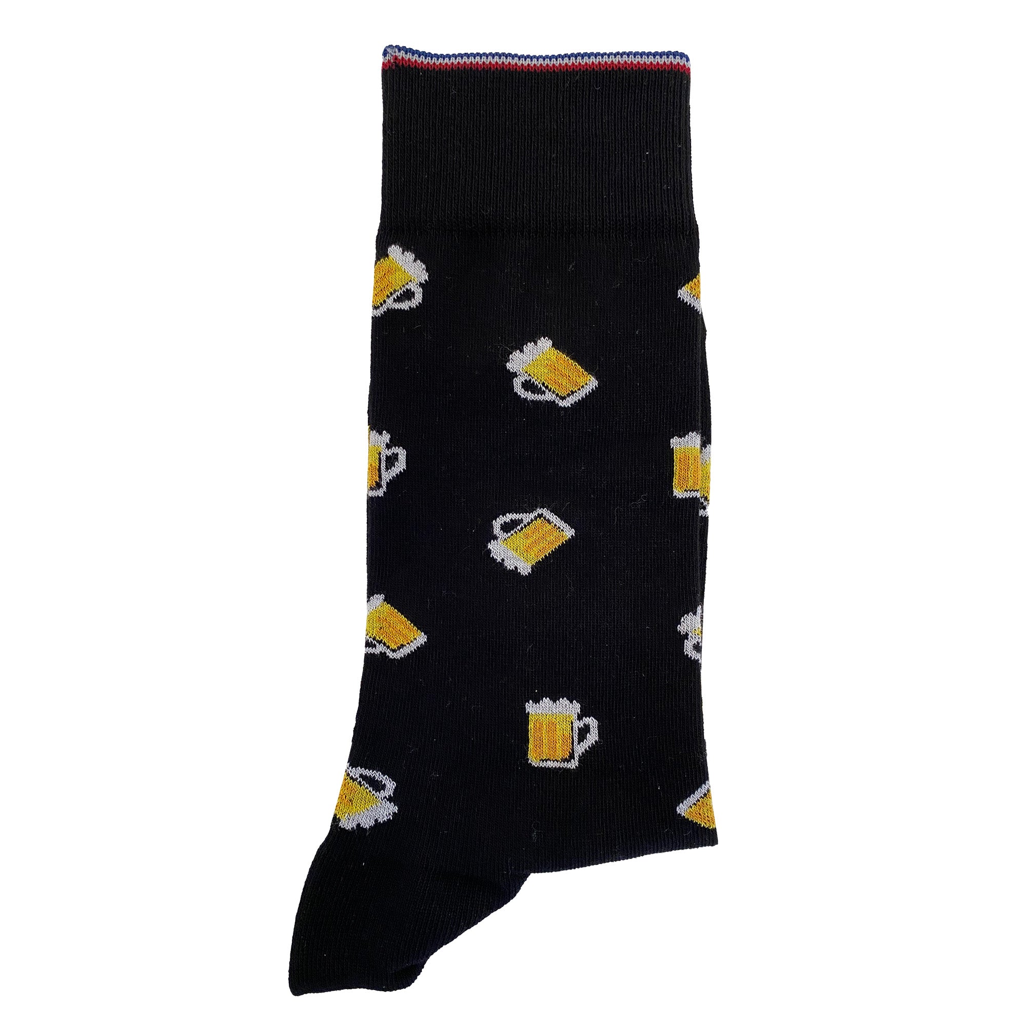 Mi-chaussettes noir bière homme