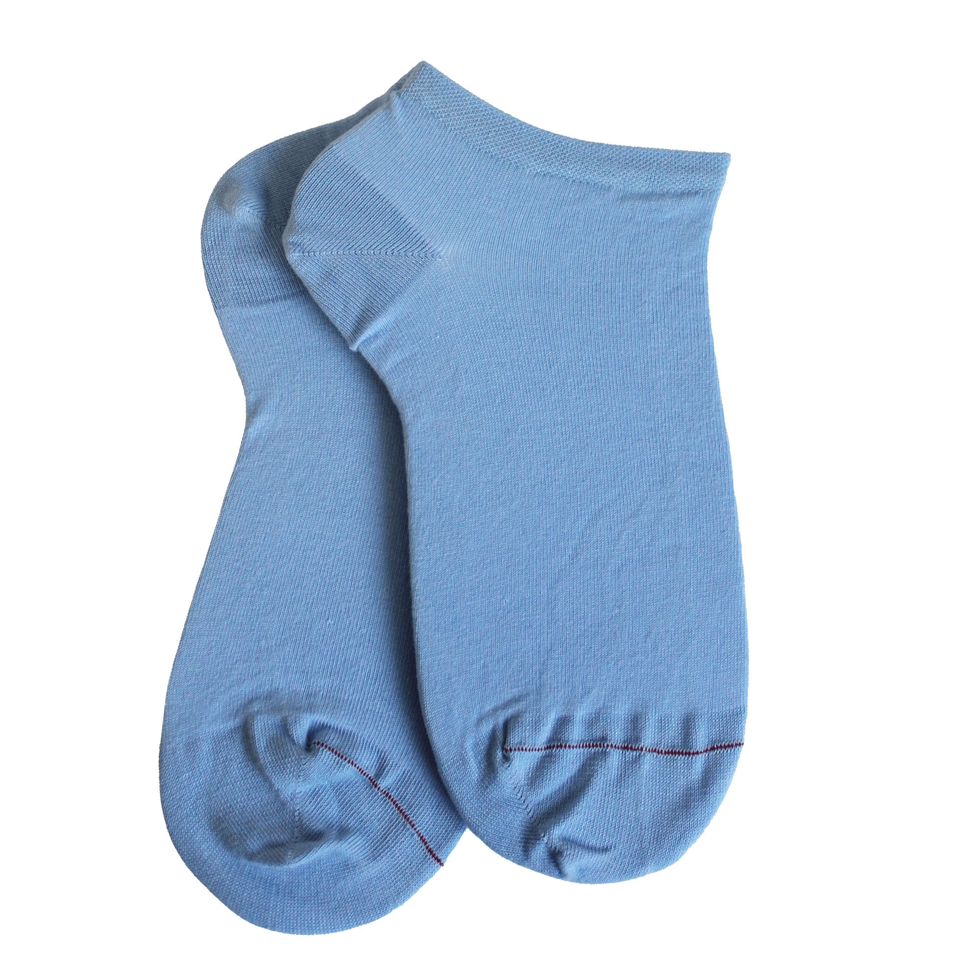 Mini-socquettes en coton bleu océan - Unies jersey