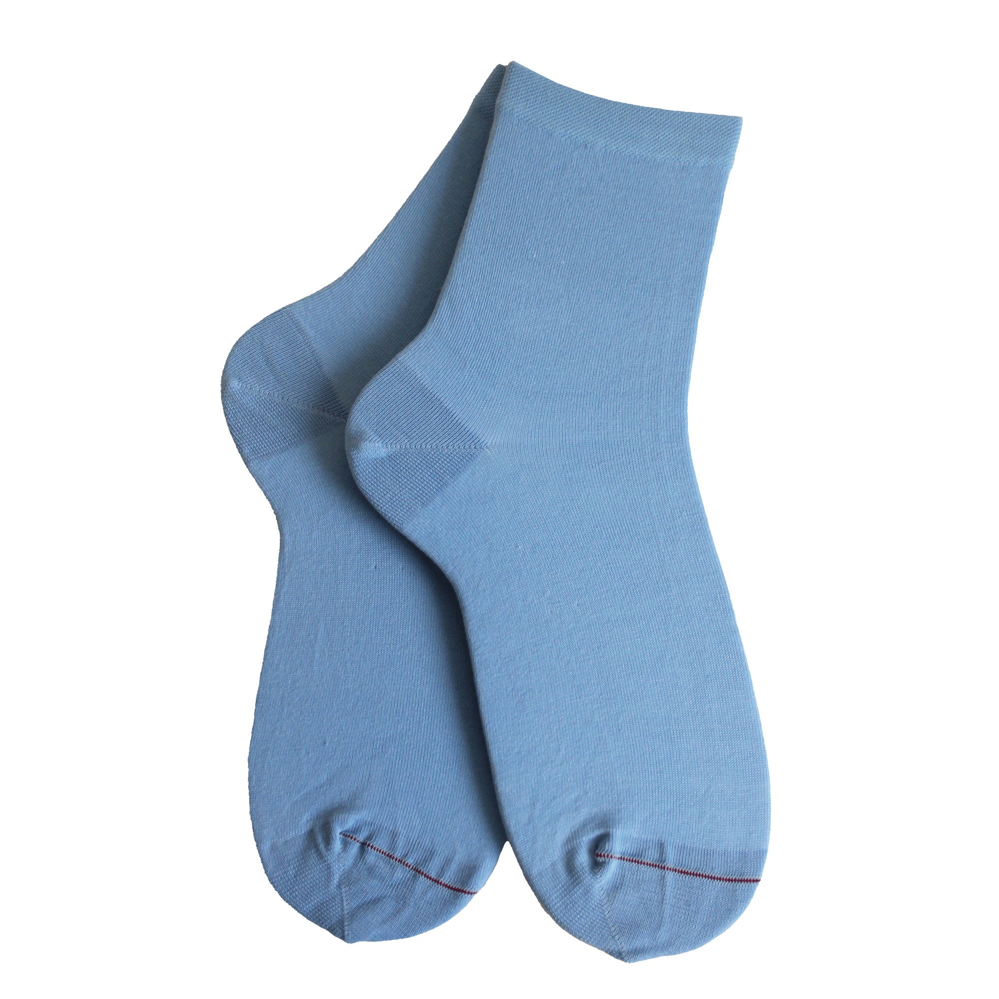 Socquettes en coton bleu océan - Unies jersey